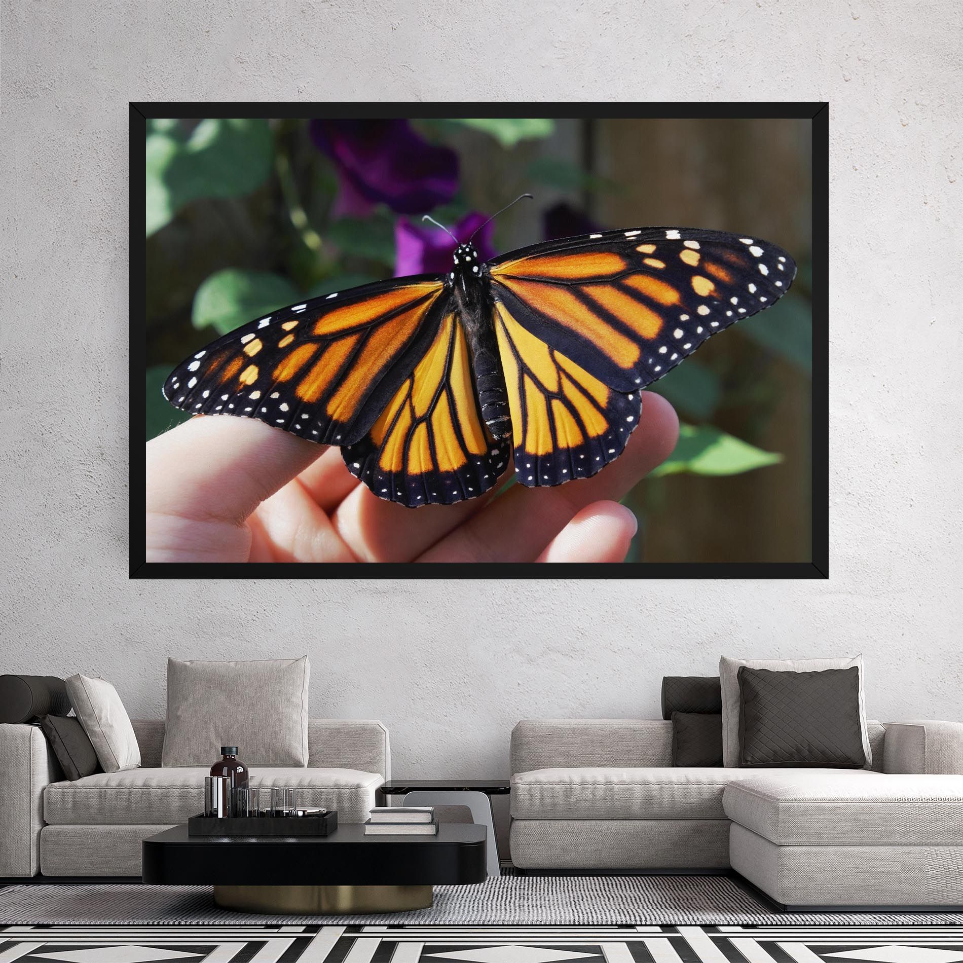 Open Orange Butterfly mockup 2
