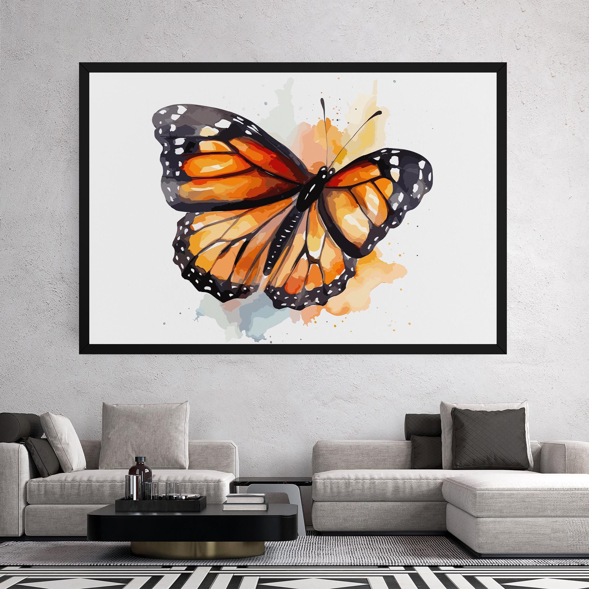 Orange Butterfly mockup 2