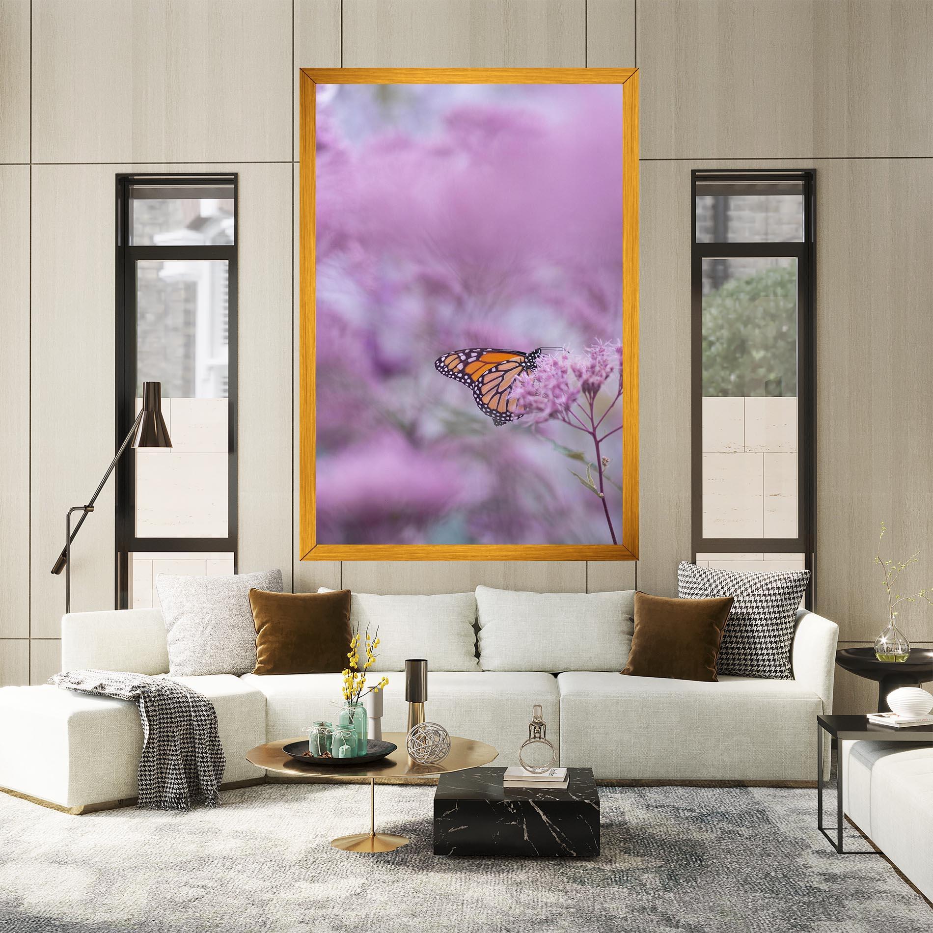 Tablou Canvas Purple Flower Butterfly mockup 2