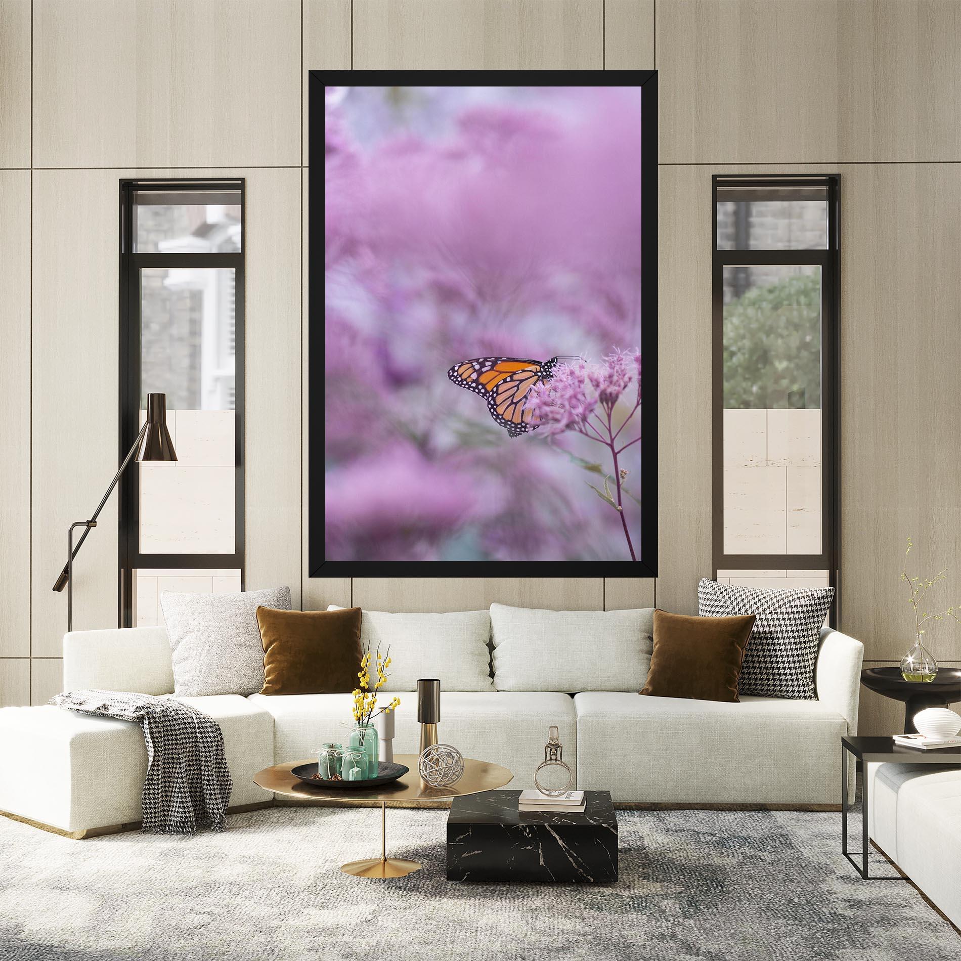 Tablou Canvas Purple Flower Butterfly mockup 2