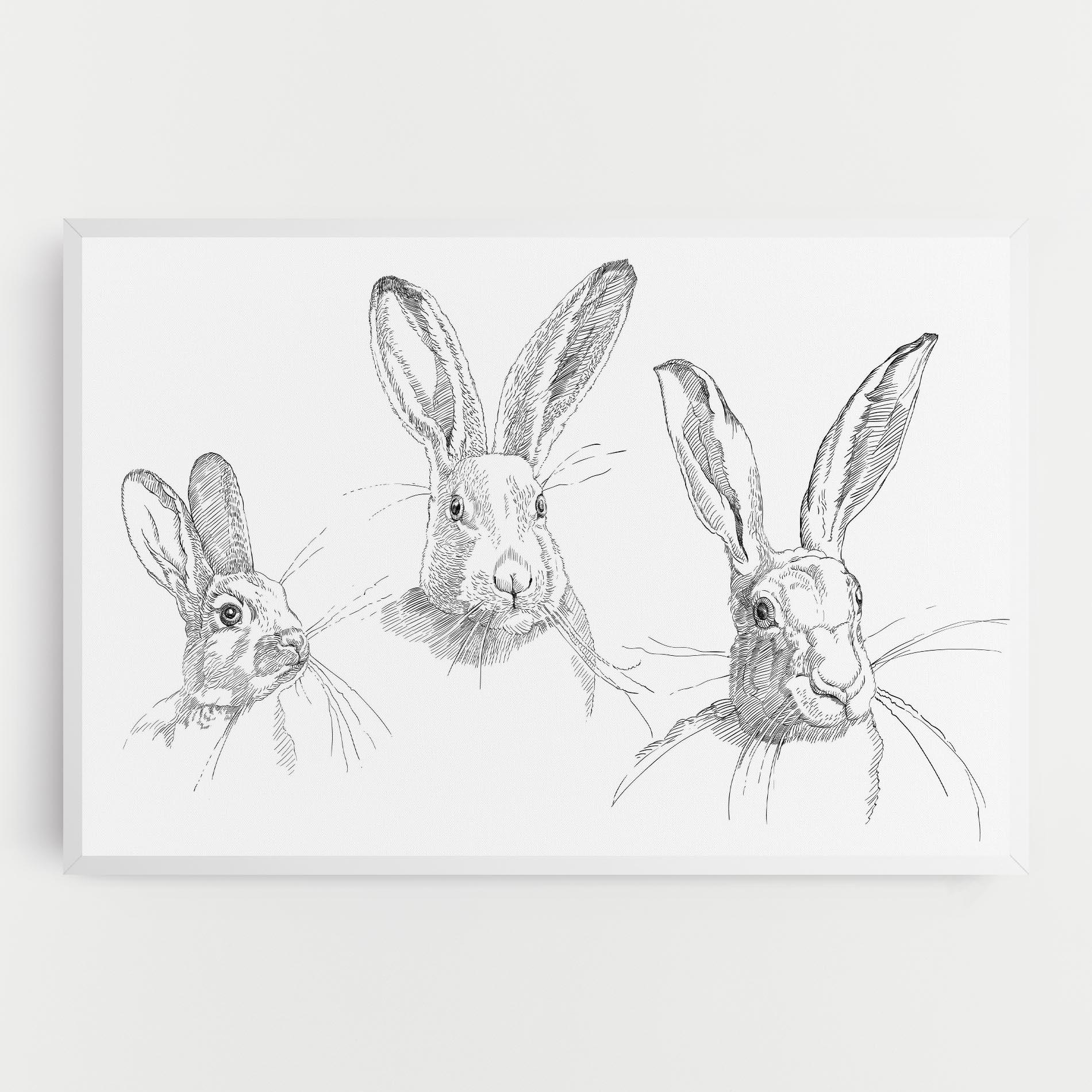 Tablou Canvas Hand Drawn Bunny mockup 0