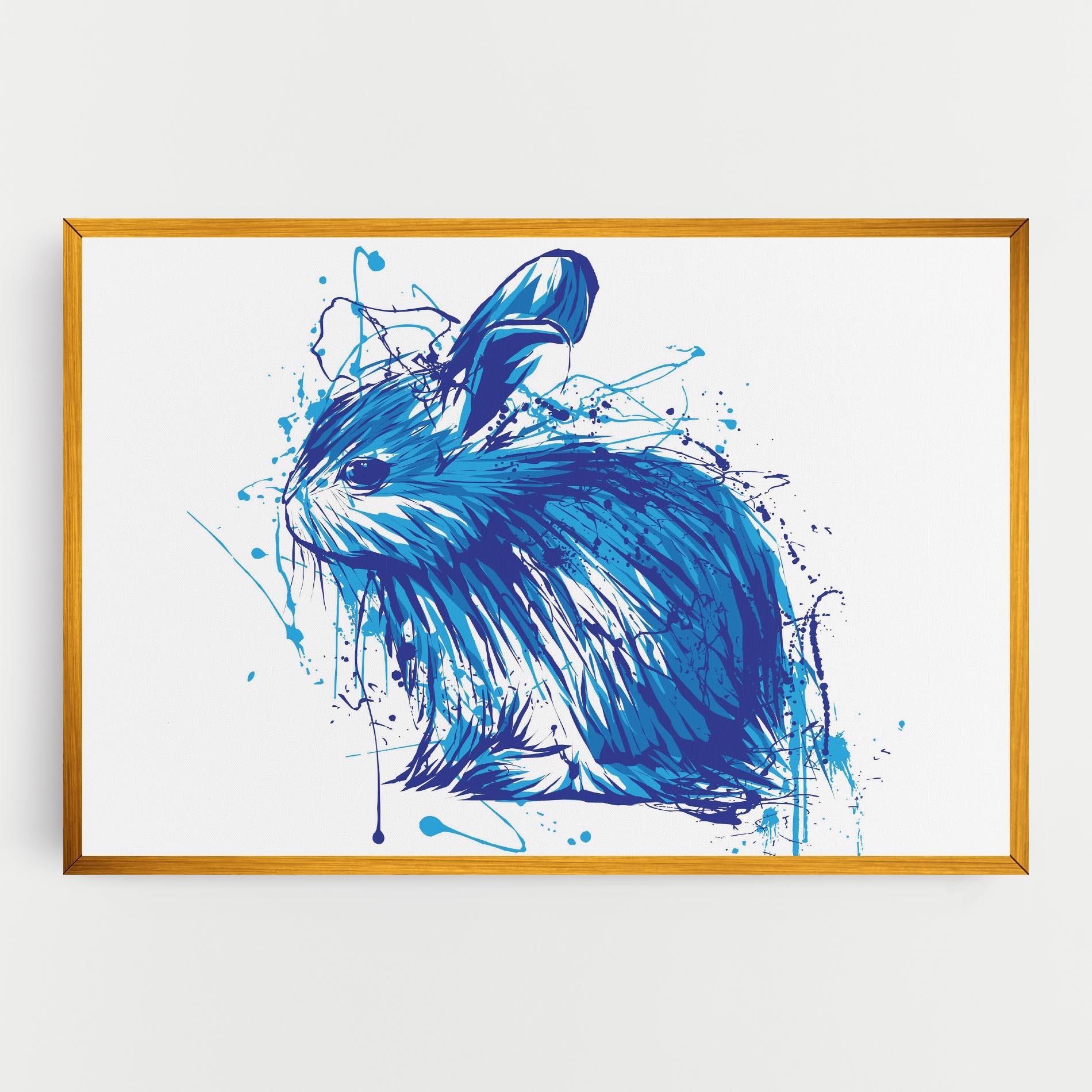 Tablou Canvas Blue Bunny mockup 0