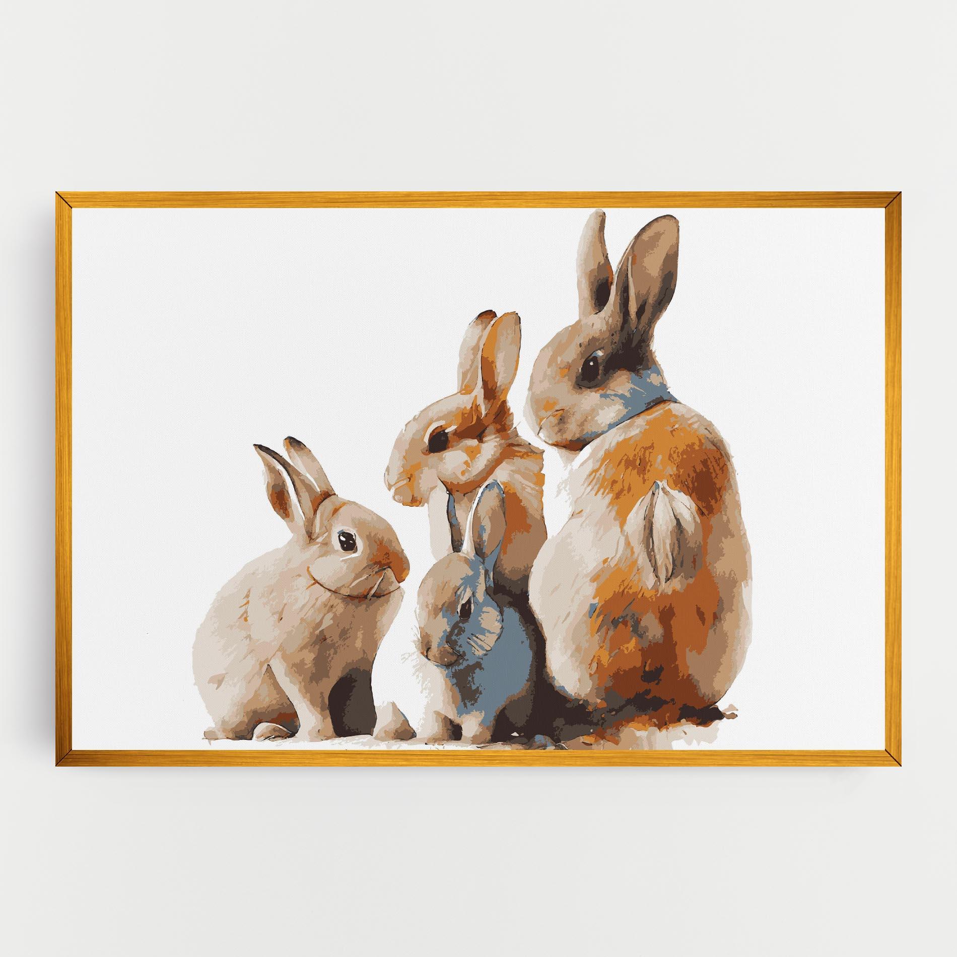 Tablou Canvas Bunny Family mockup 0