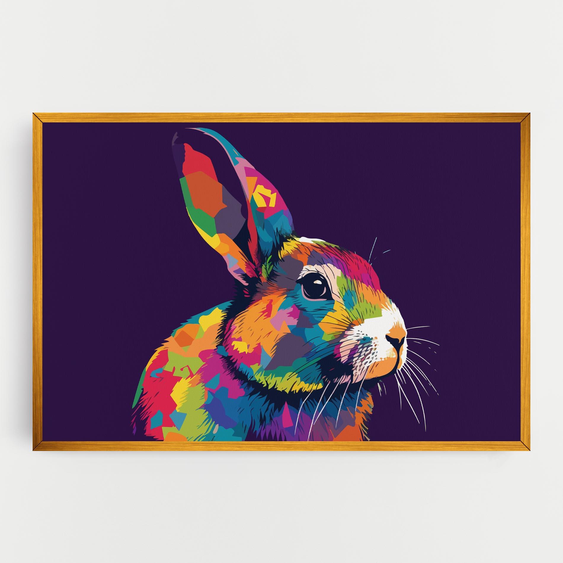 Tablou Canvas Bunny On Purple mockup 0