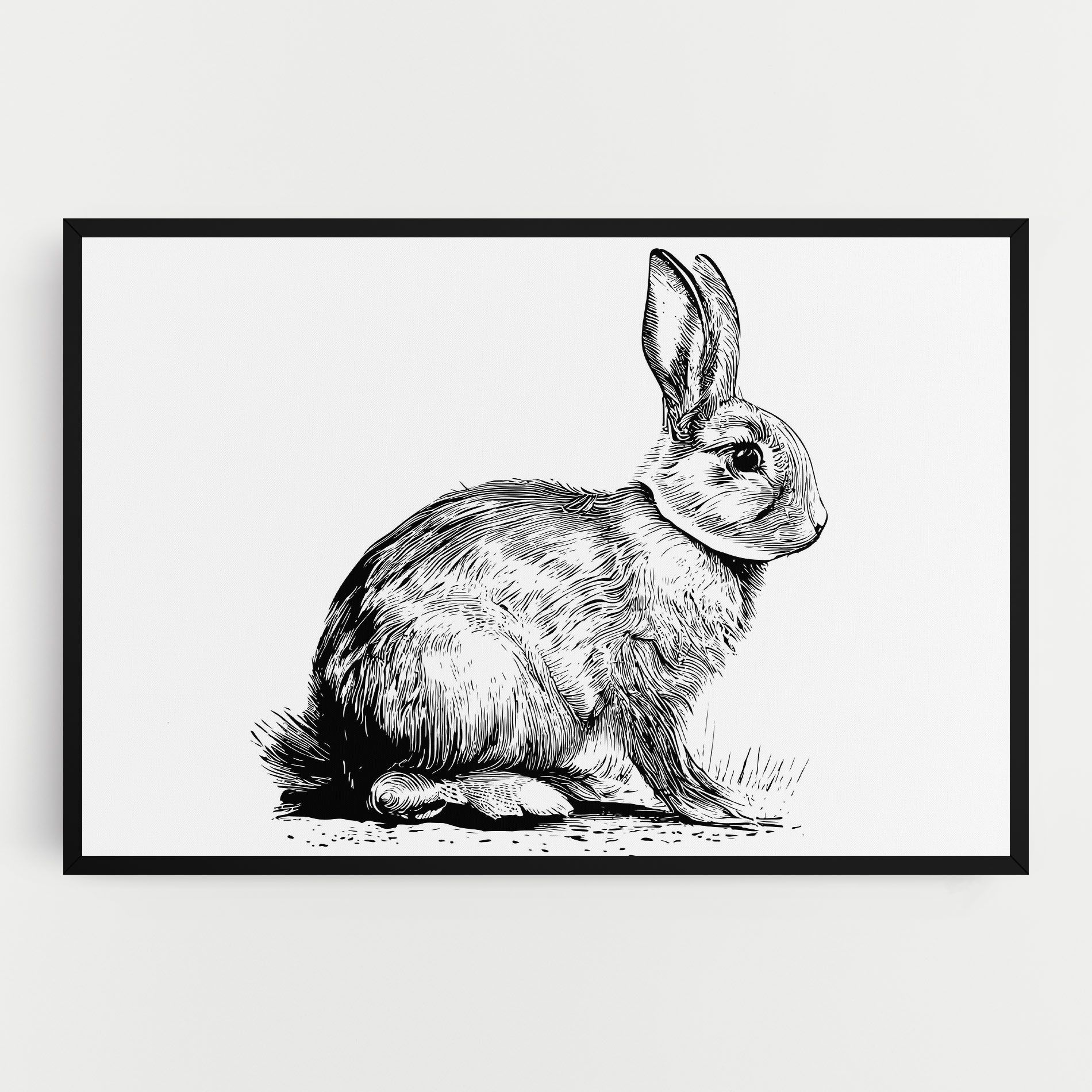 Bunny Black Lines mockup 0