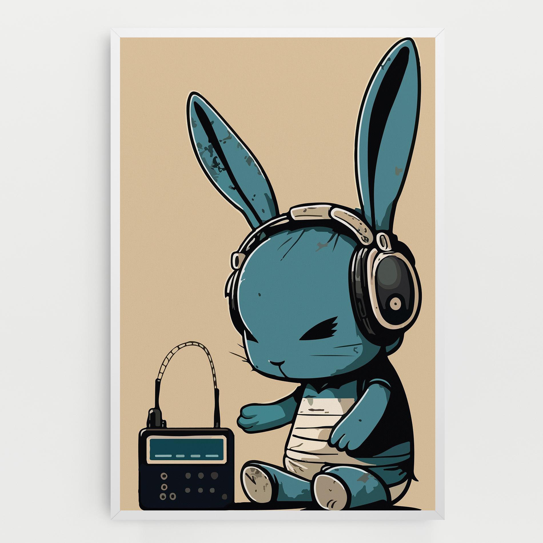 Tablou Canvas Blue Baby Bunny mockup 0