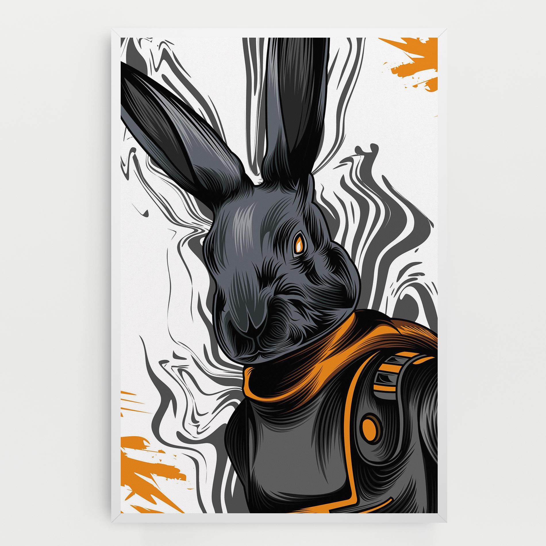 Tablou Canvas Cyborg Yellow Bunny mockup 0