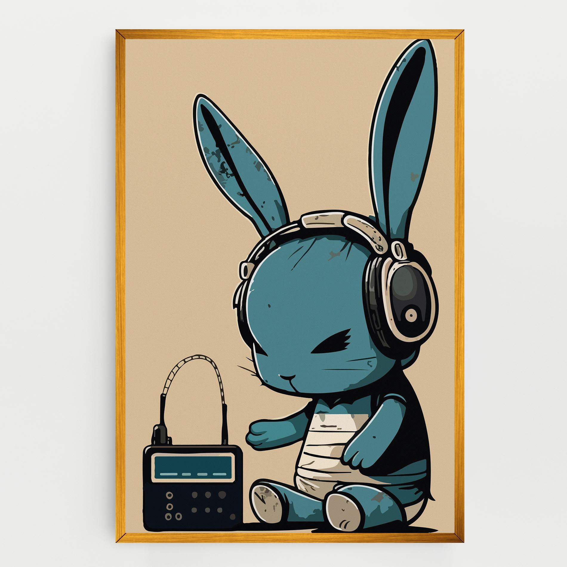 Tablou Canvas Blue Baby Bunny mockup 0