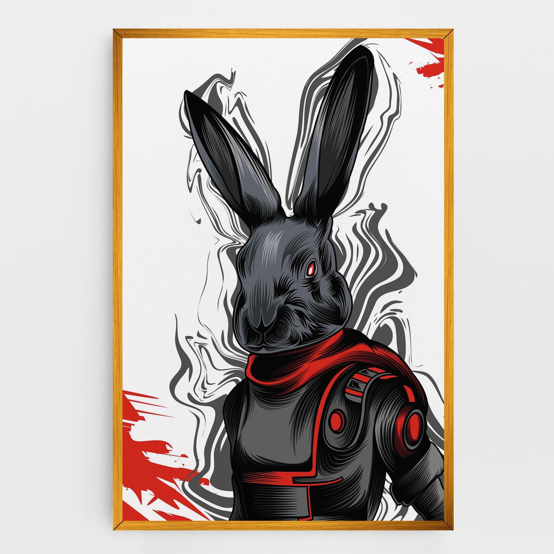 Tablou Canvas Cyborg Red Bunny mockup 0