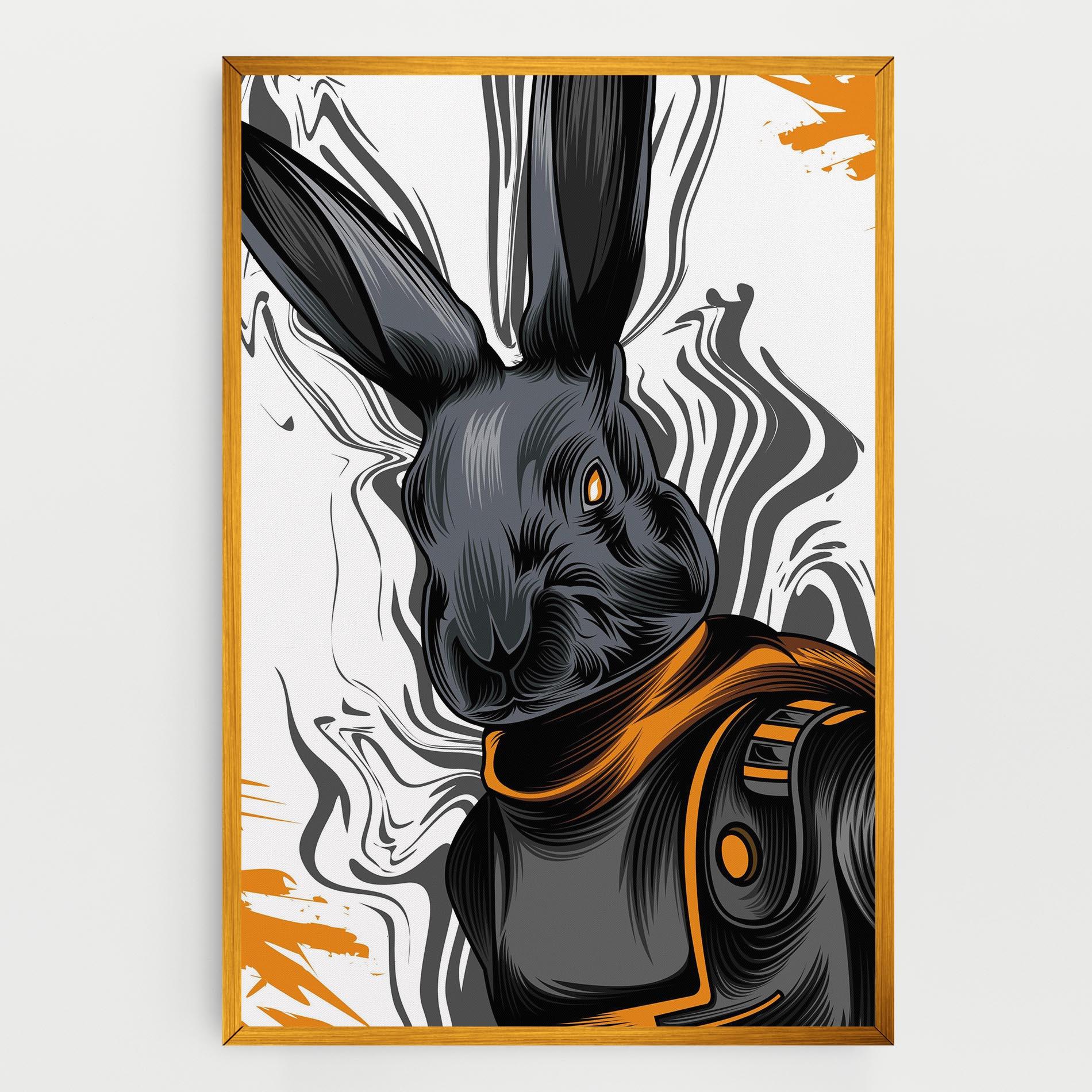 Tablou Canvas Cyborg Yellow Bunny mockup 0