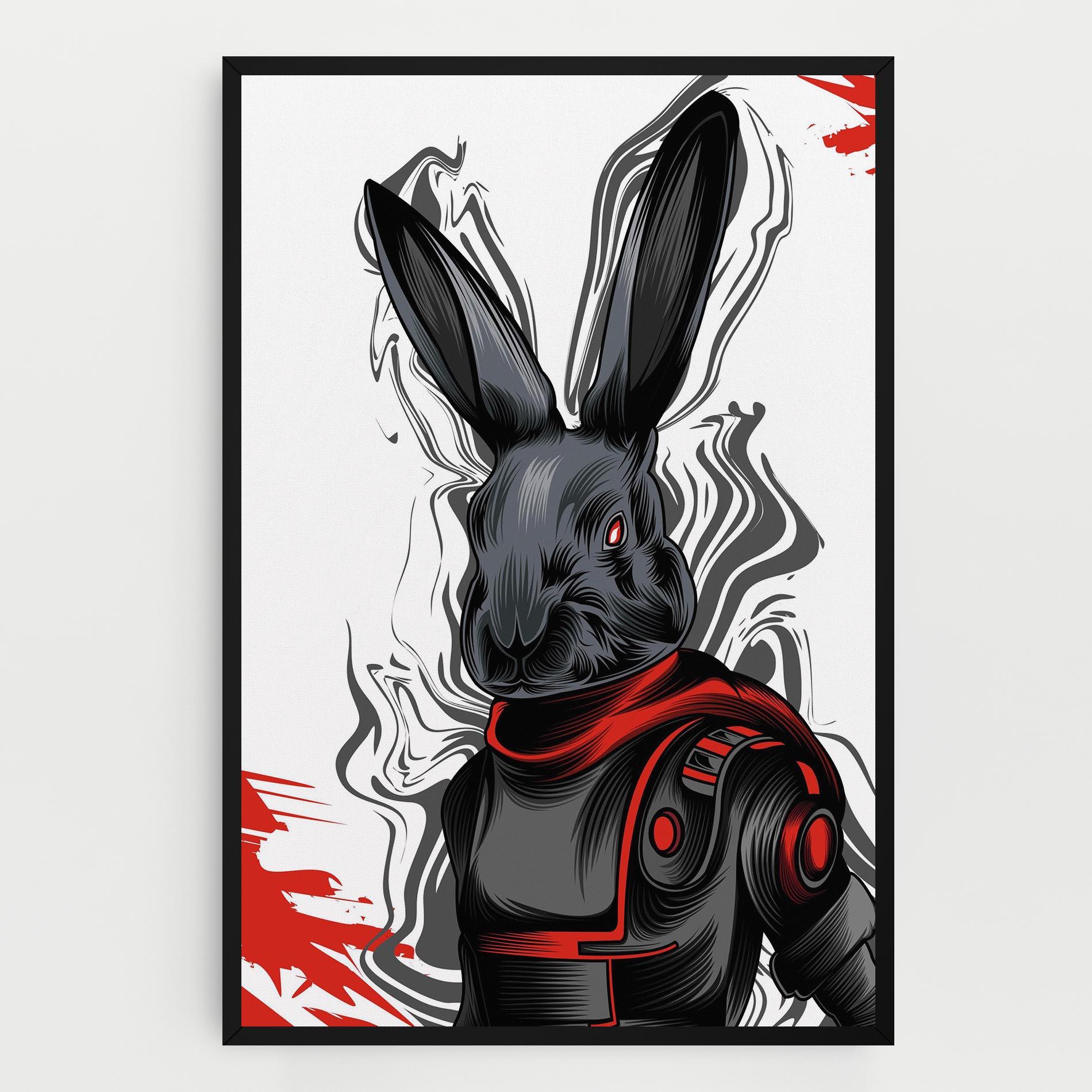 Tablou Canvas Cyborg Red Bunny mockup 0
