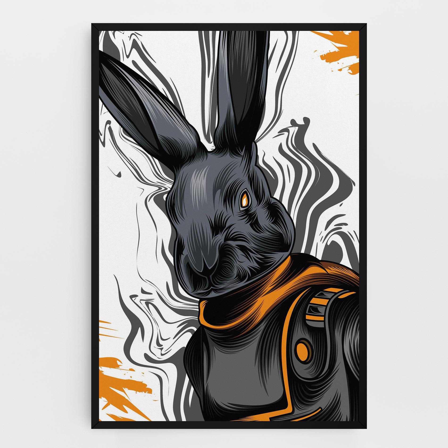 Tablou Canvas Cyborg Yellow Bunny mockup 0