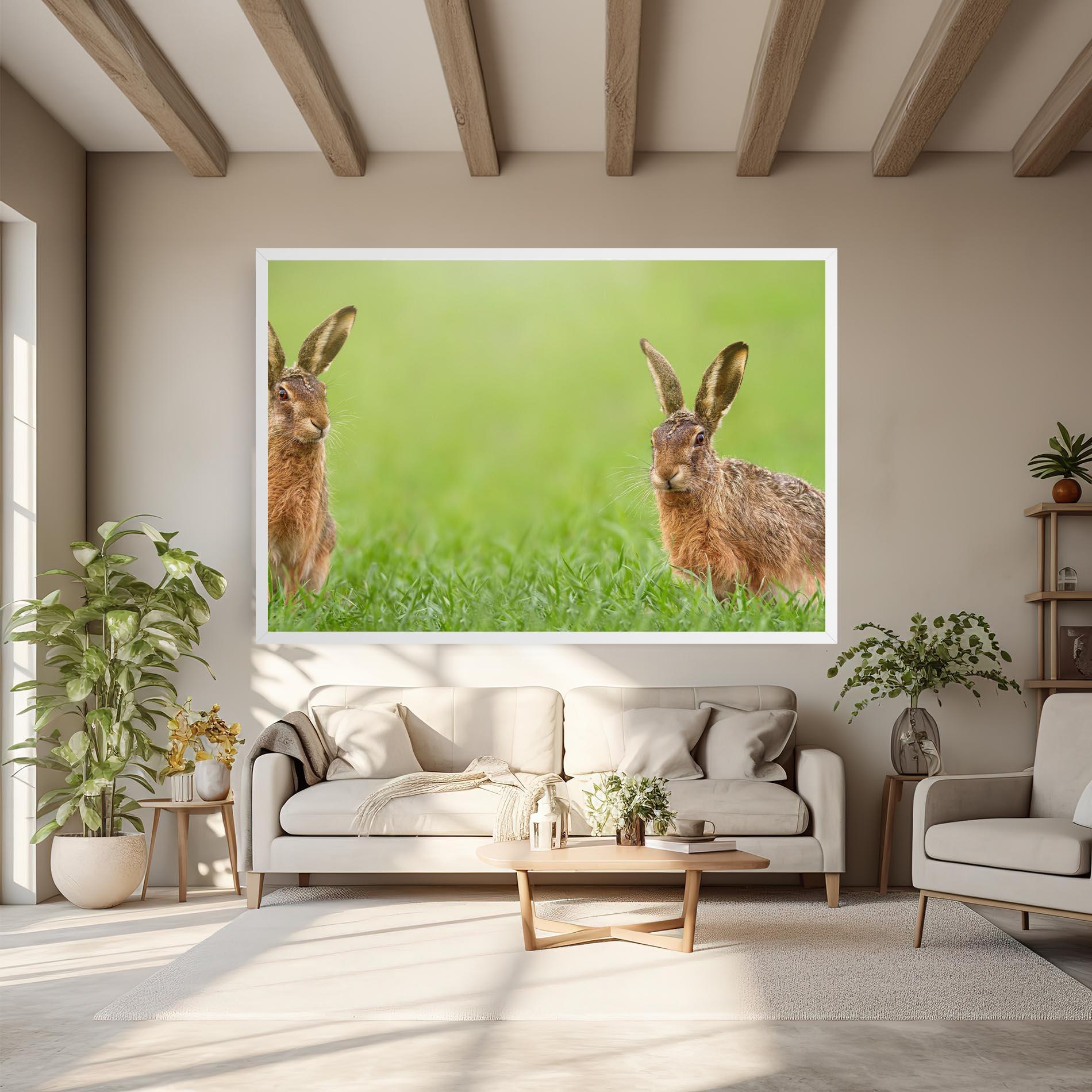 Tablou Canvas Brown Hares mockup 6