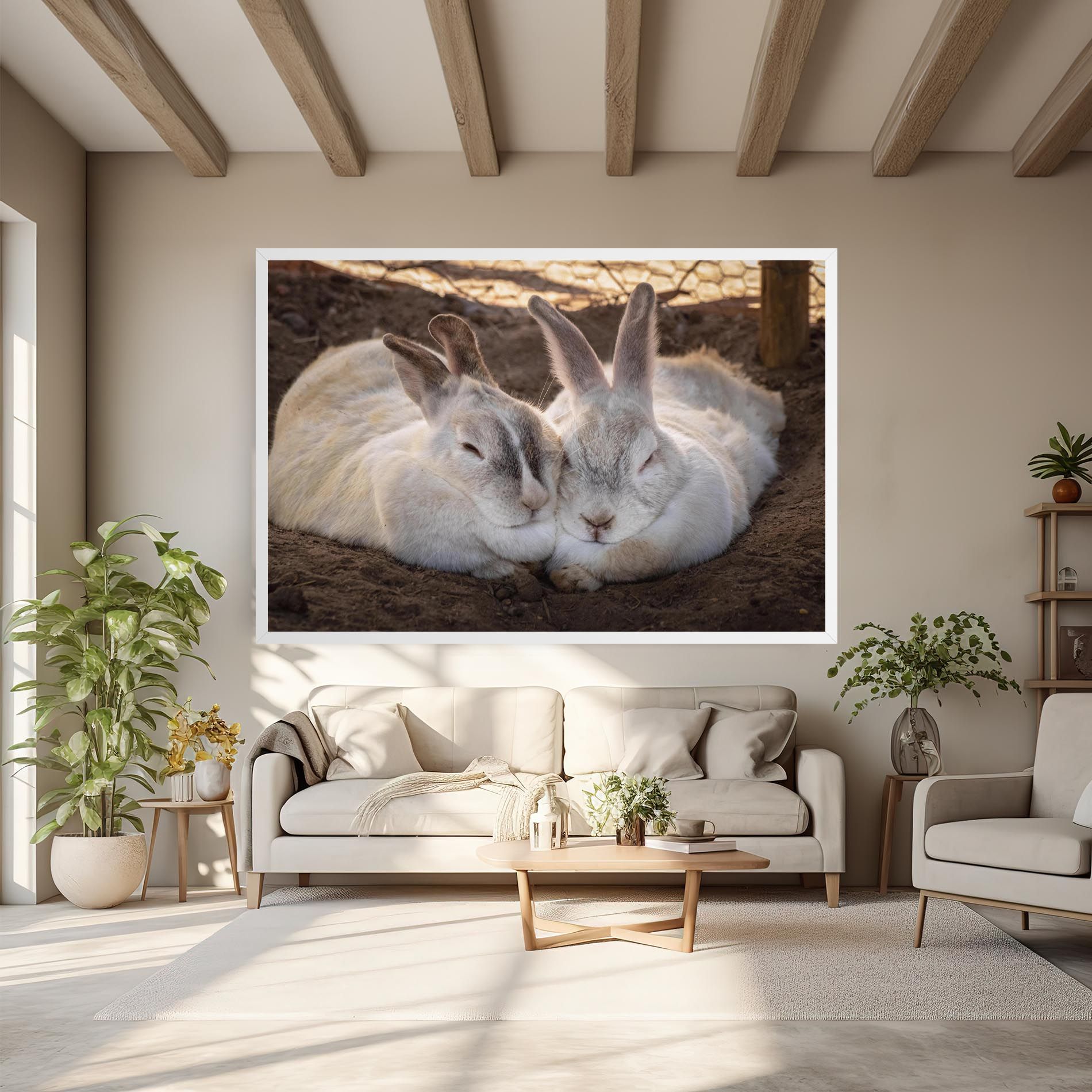 Light Grey Bunny Sleeping mockup 6