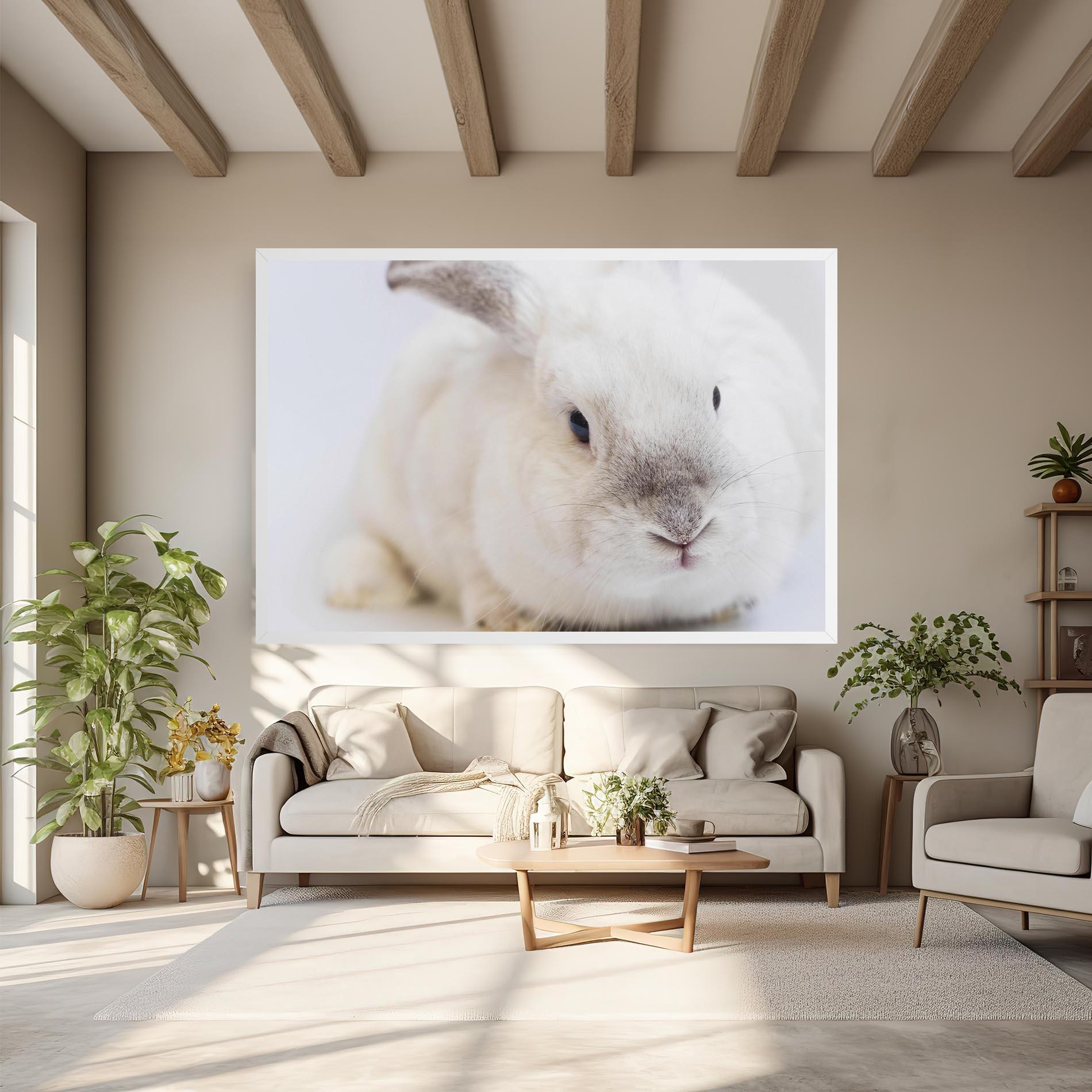 Tablou Canvas Light Grey Bunny mockup 6
