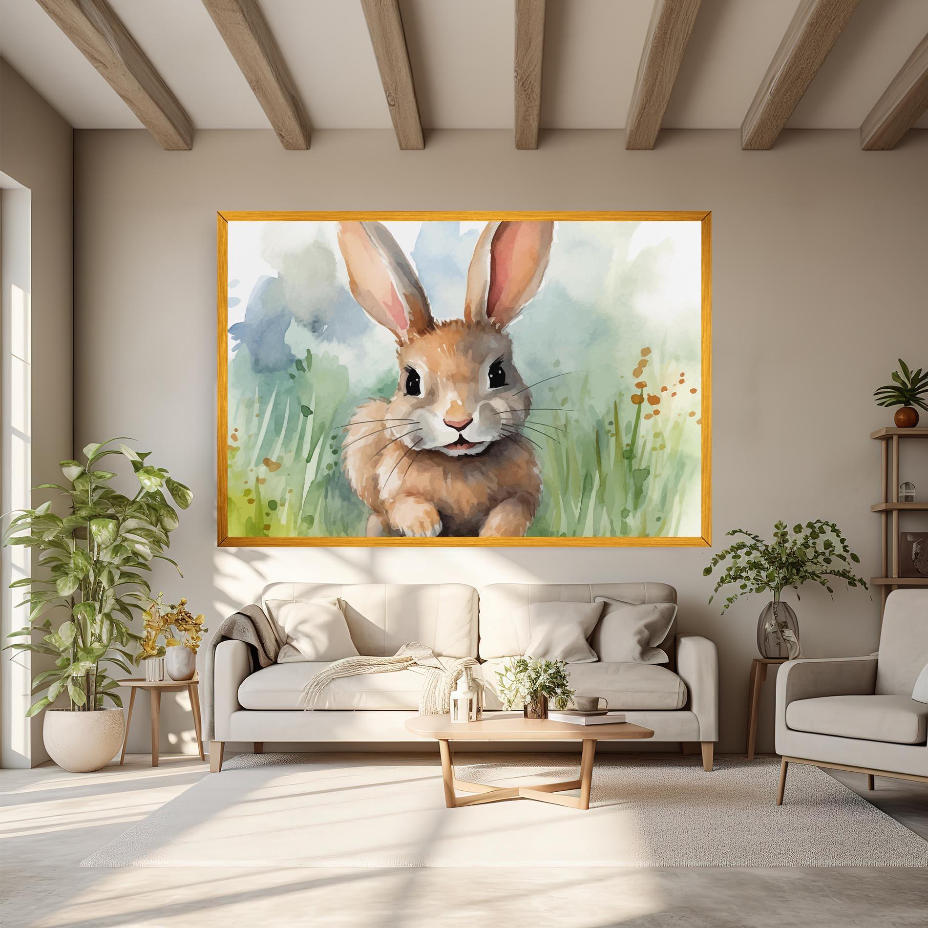 Tablou Canvas Brown Cream Bunny mockup 6