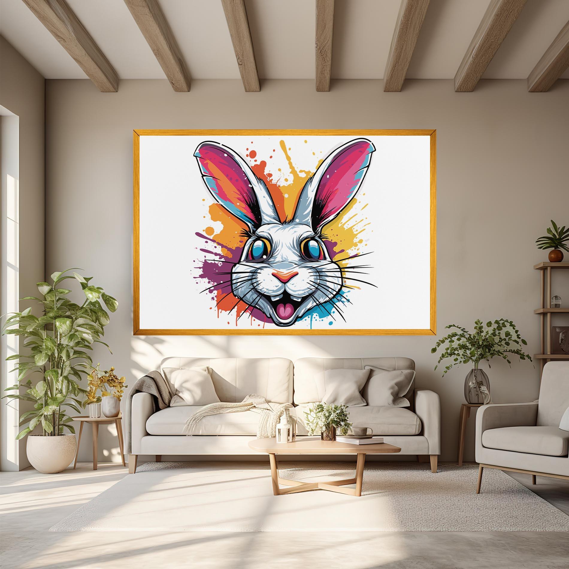 Tablou Canvas Crazy Bunny mockup 6