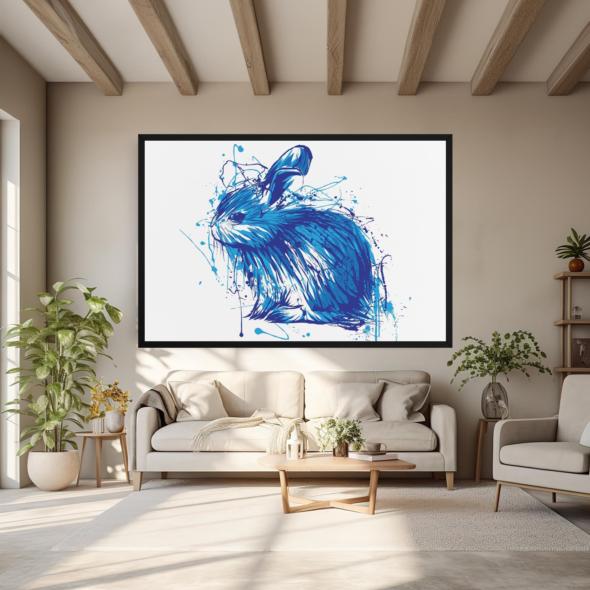 Tablou Canvas Blue Bunny mockup 6