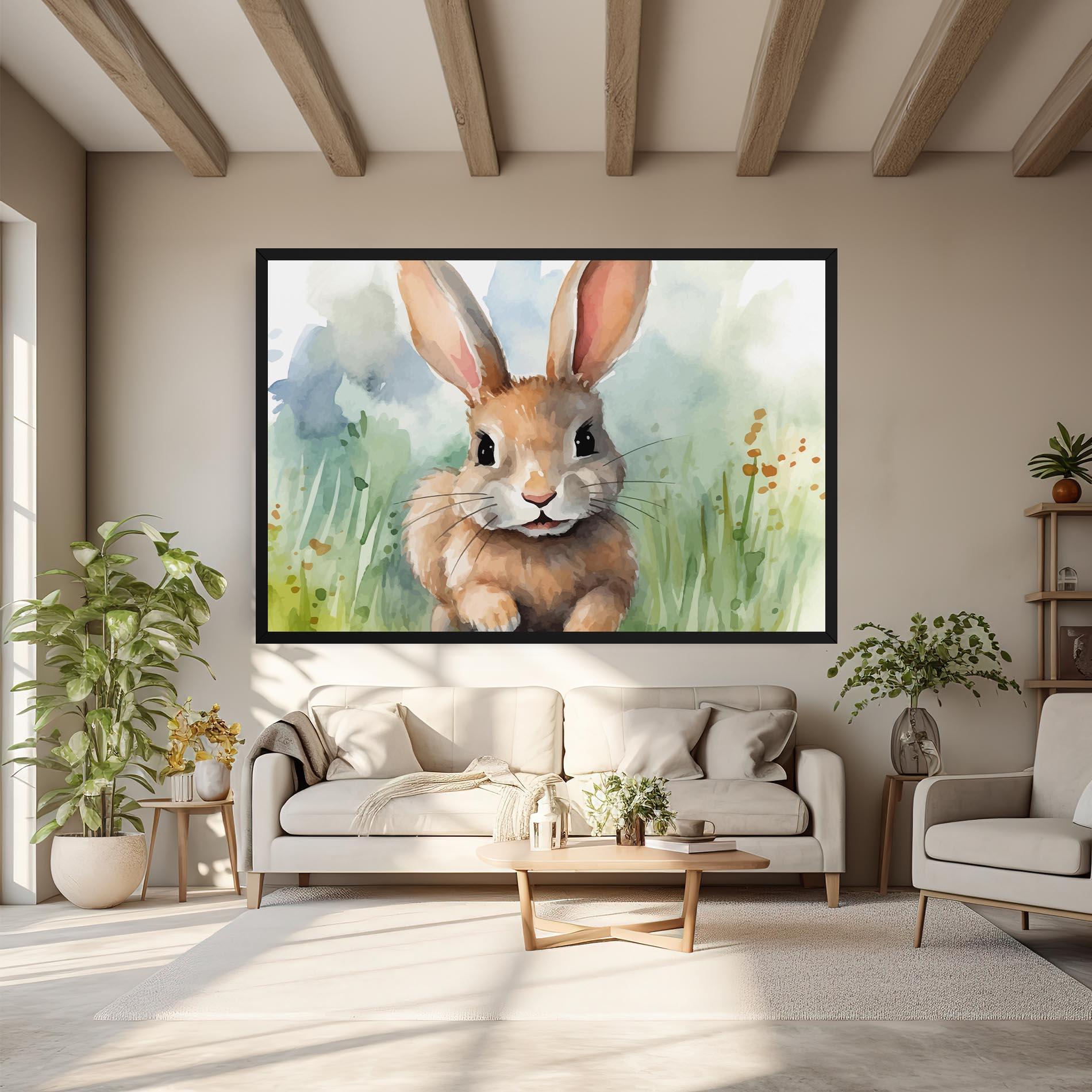 Tablou Canvas Brown Cream Bunny mockup 6