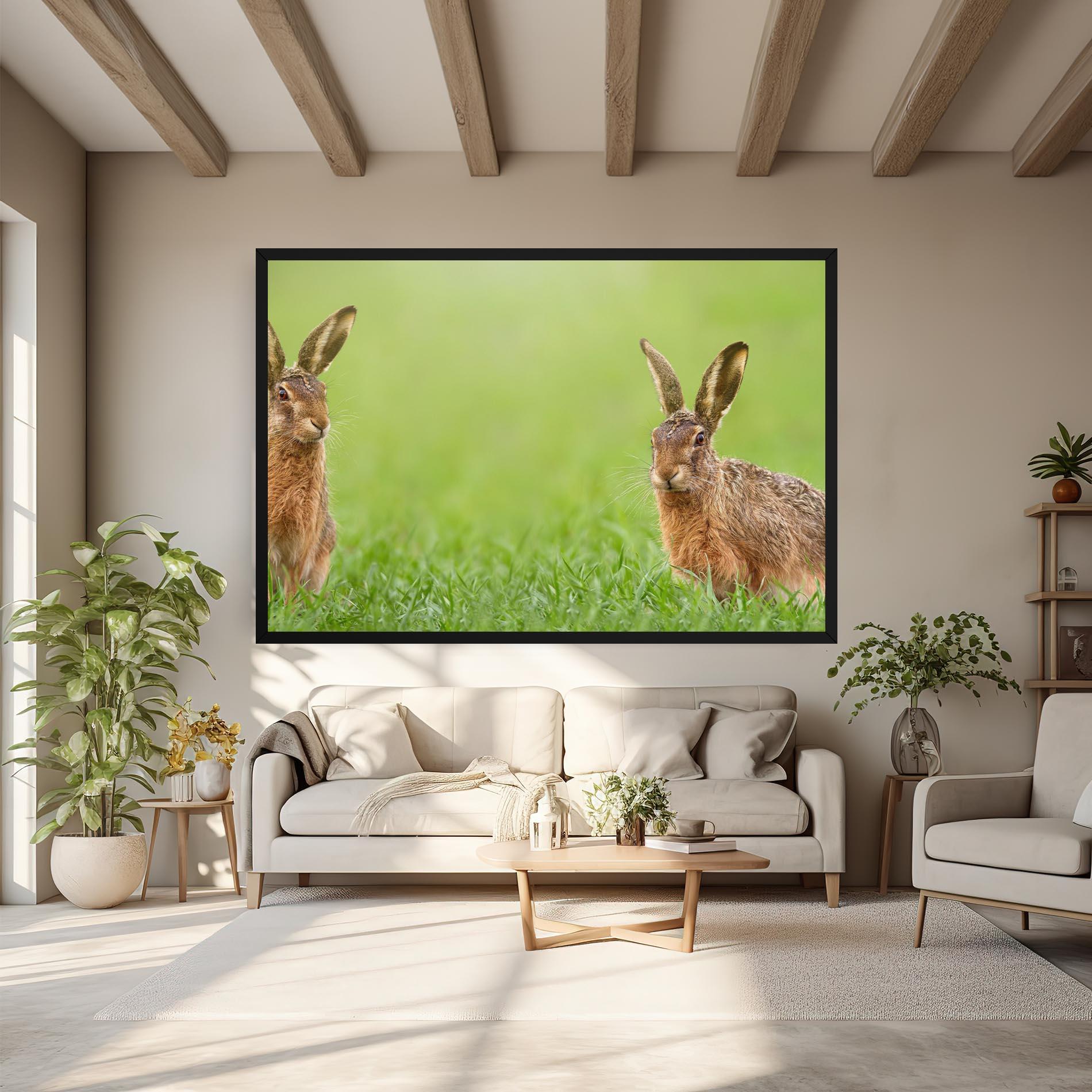 Tablou Canvas Brown Hares mockup 6