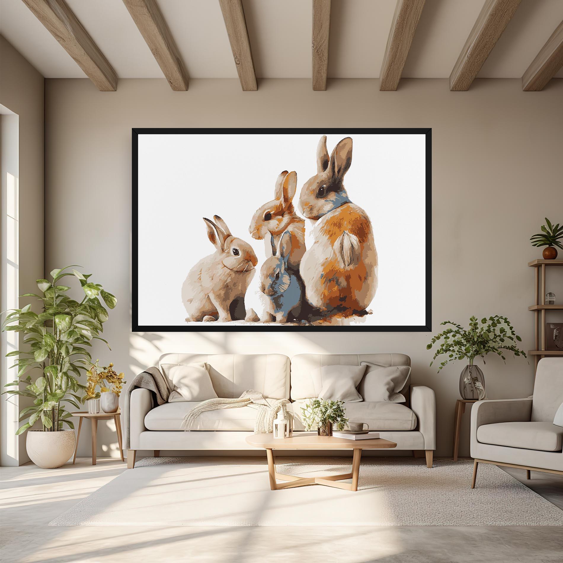 Tablou Canvas Bunny Family mockup 6