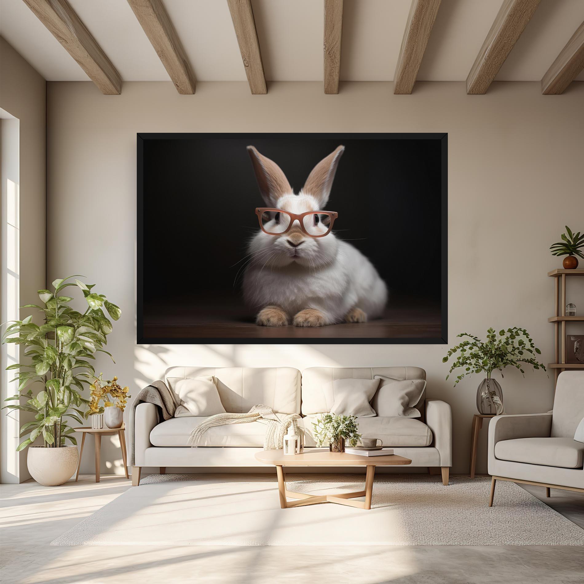 Tablou Canvas Eyeglasses Bunny mockup 6