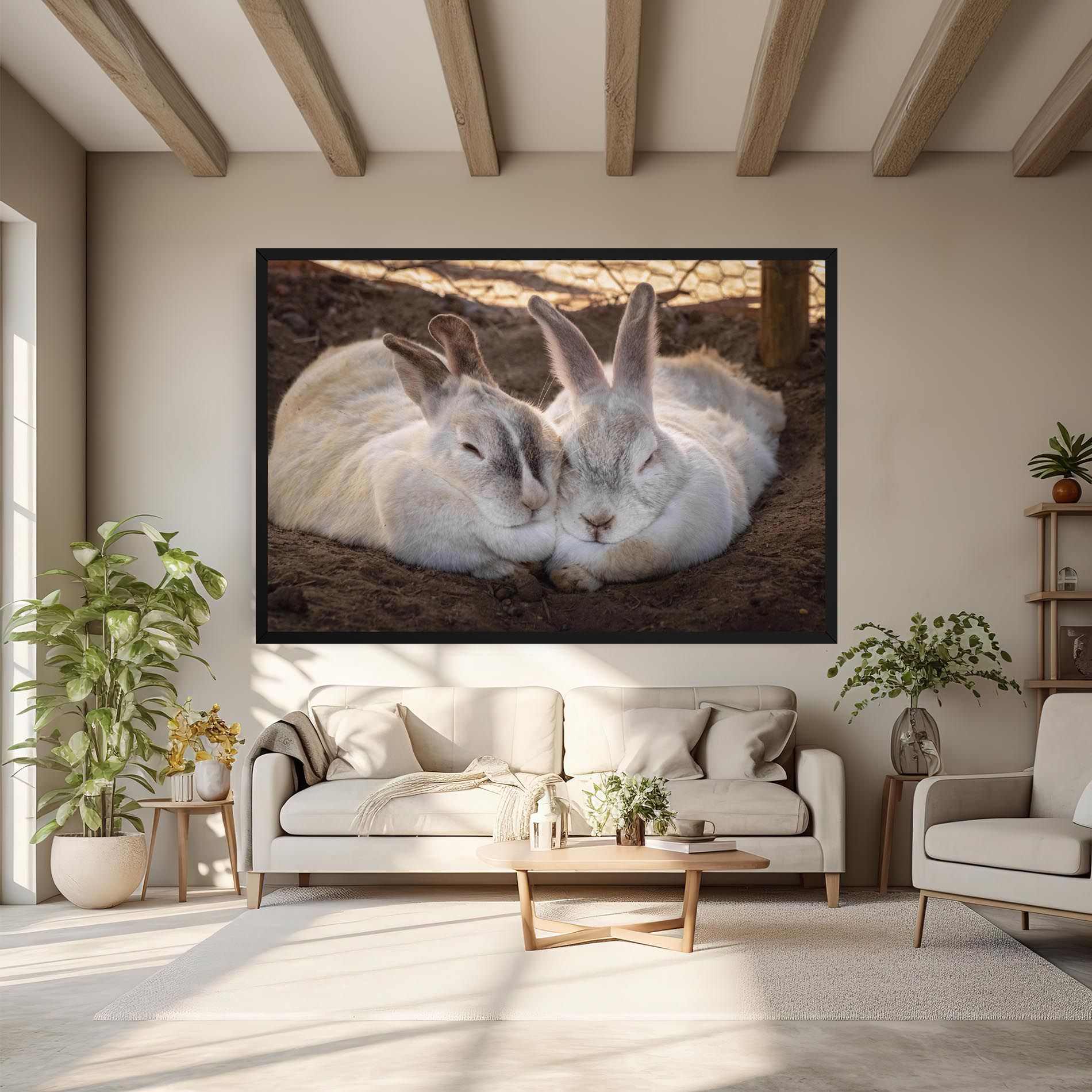 Light Grey Bunny Sleeping mockup 6