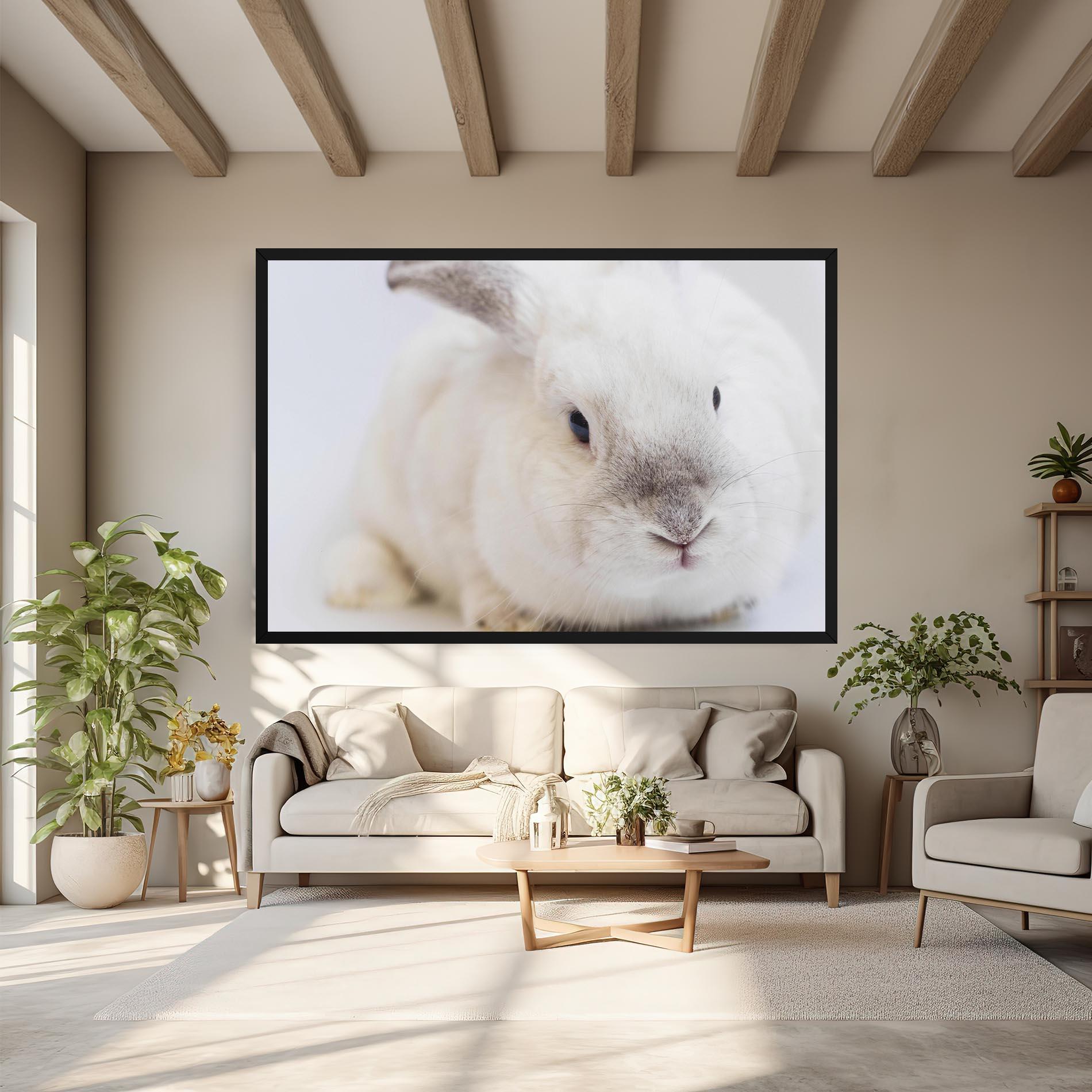 Tablou Canvas Light Grey Bunny mockup 6