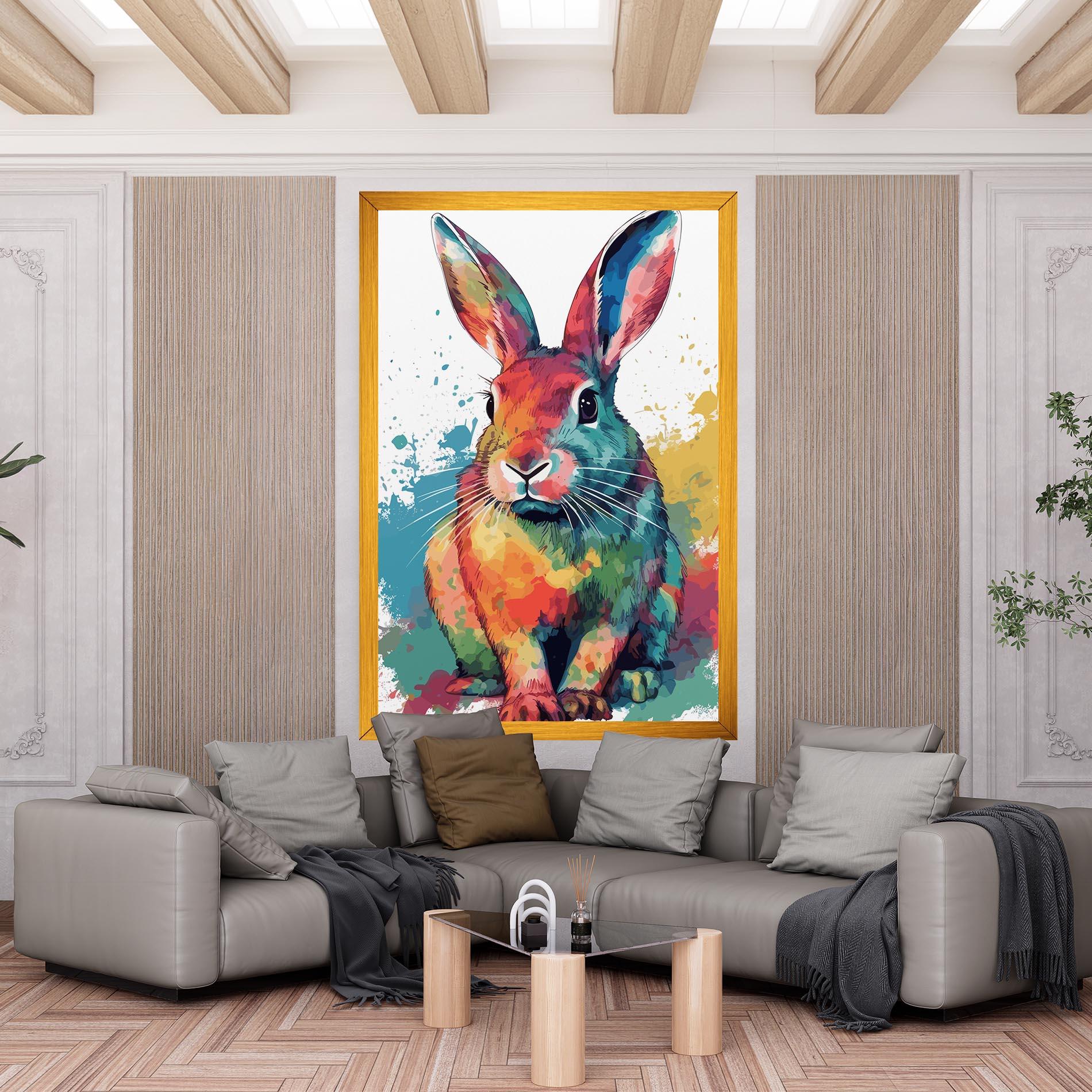 Tablou Canvas Brush Rabbit mockup 6