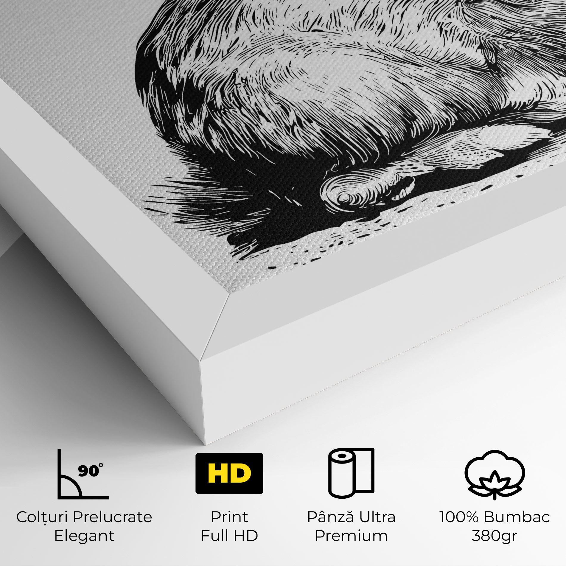 Bunny Black Lines mockup 4