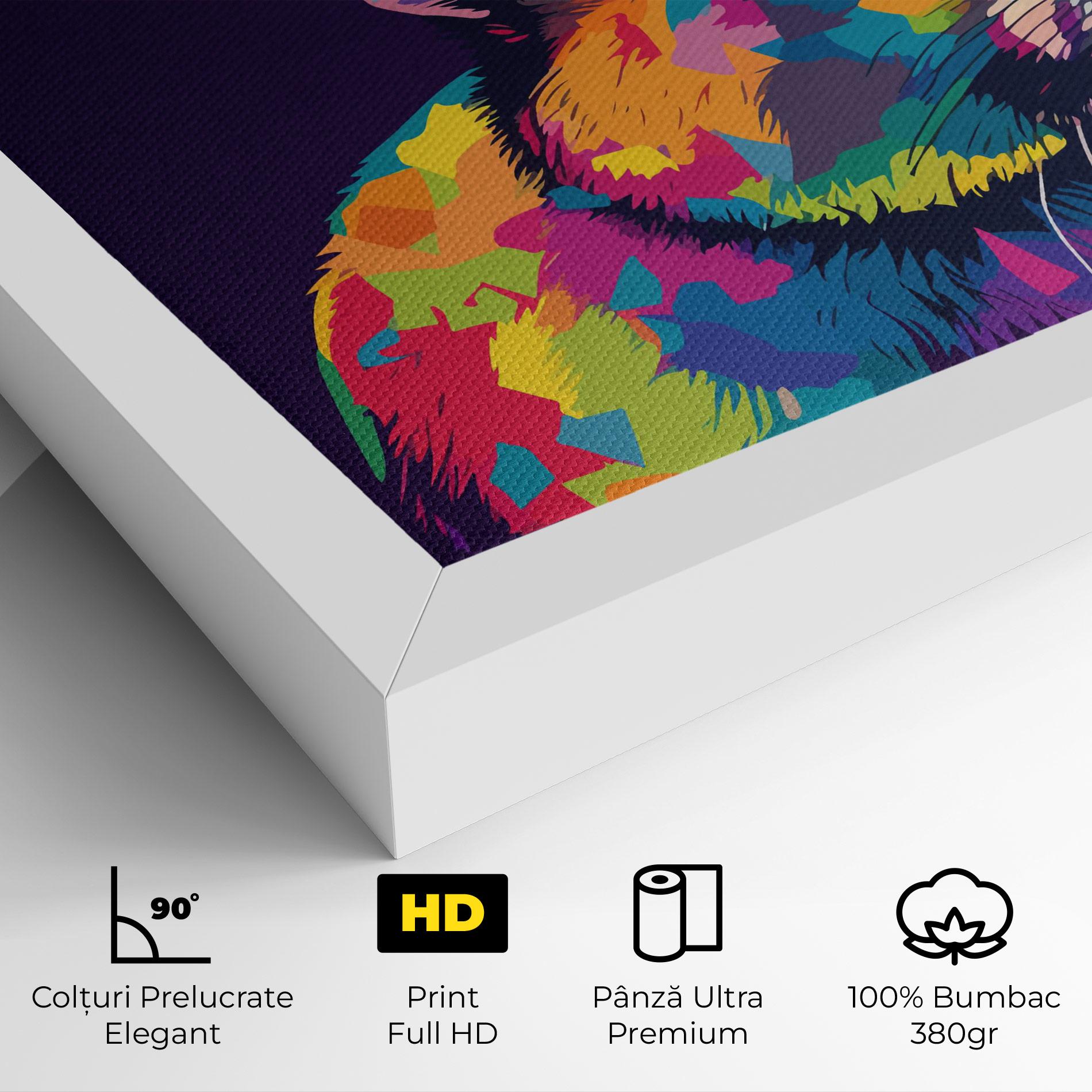 Tablou Canvas Bunny On Purple mockup 4