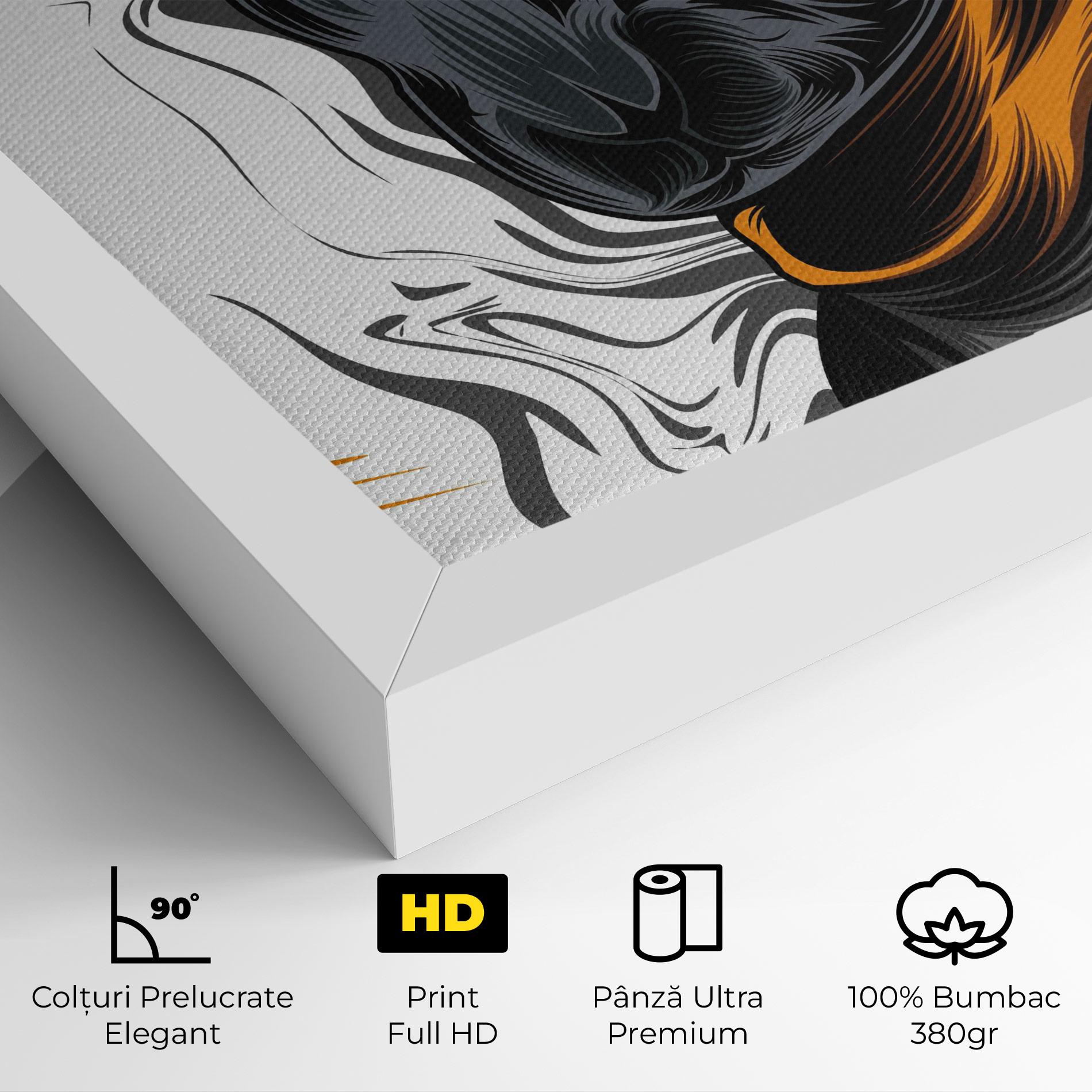 Tablou Canvas Cyborg Yellow Bunny mockup 4