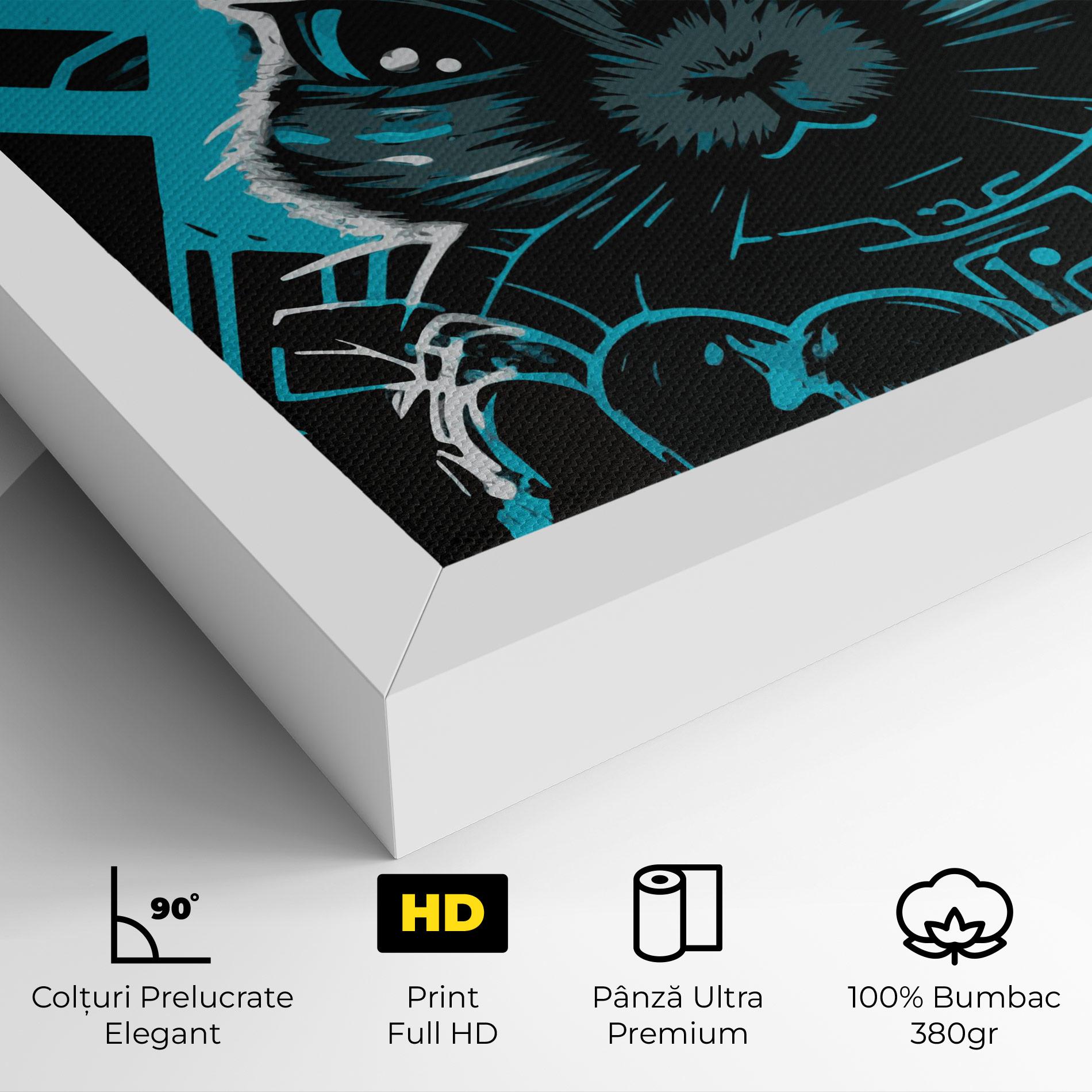 Tablou Canvas Grey Blue Bunny mockup 4