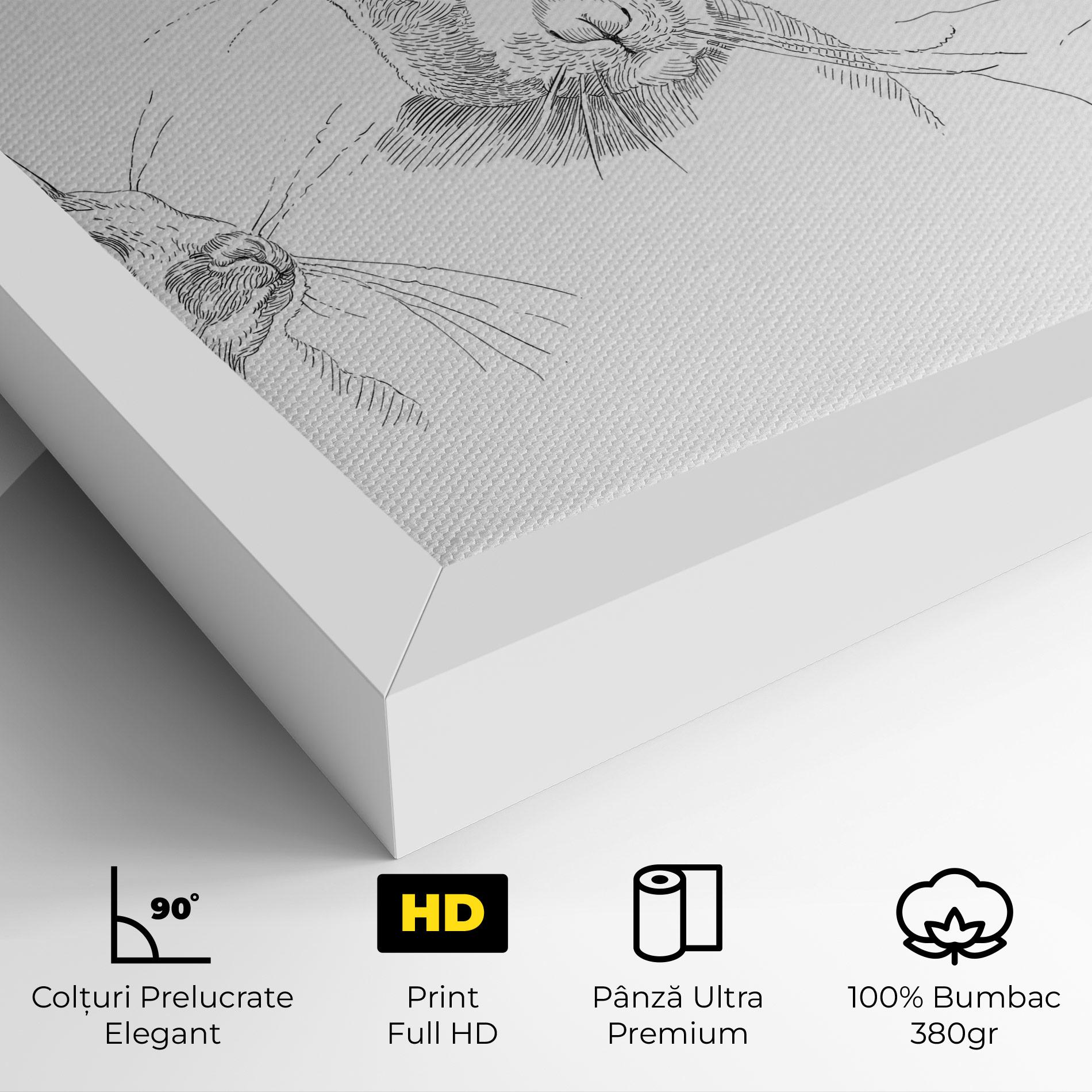 Tablou Canvas Hand Drawn Bunny mockup 4