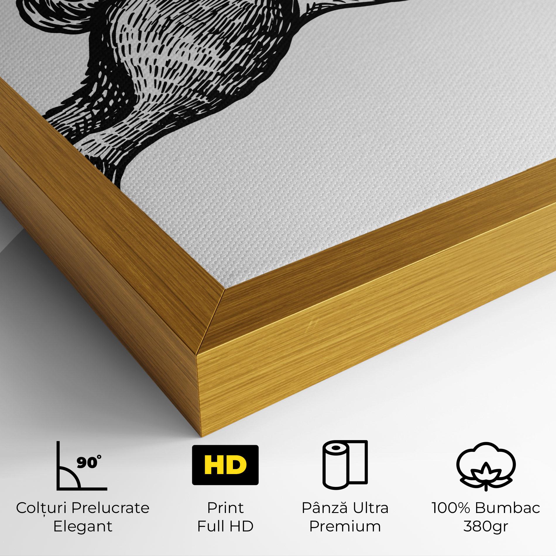 Tablou Canvas Black Line Bunny mockup 4