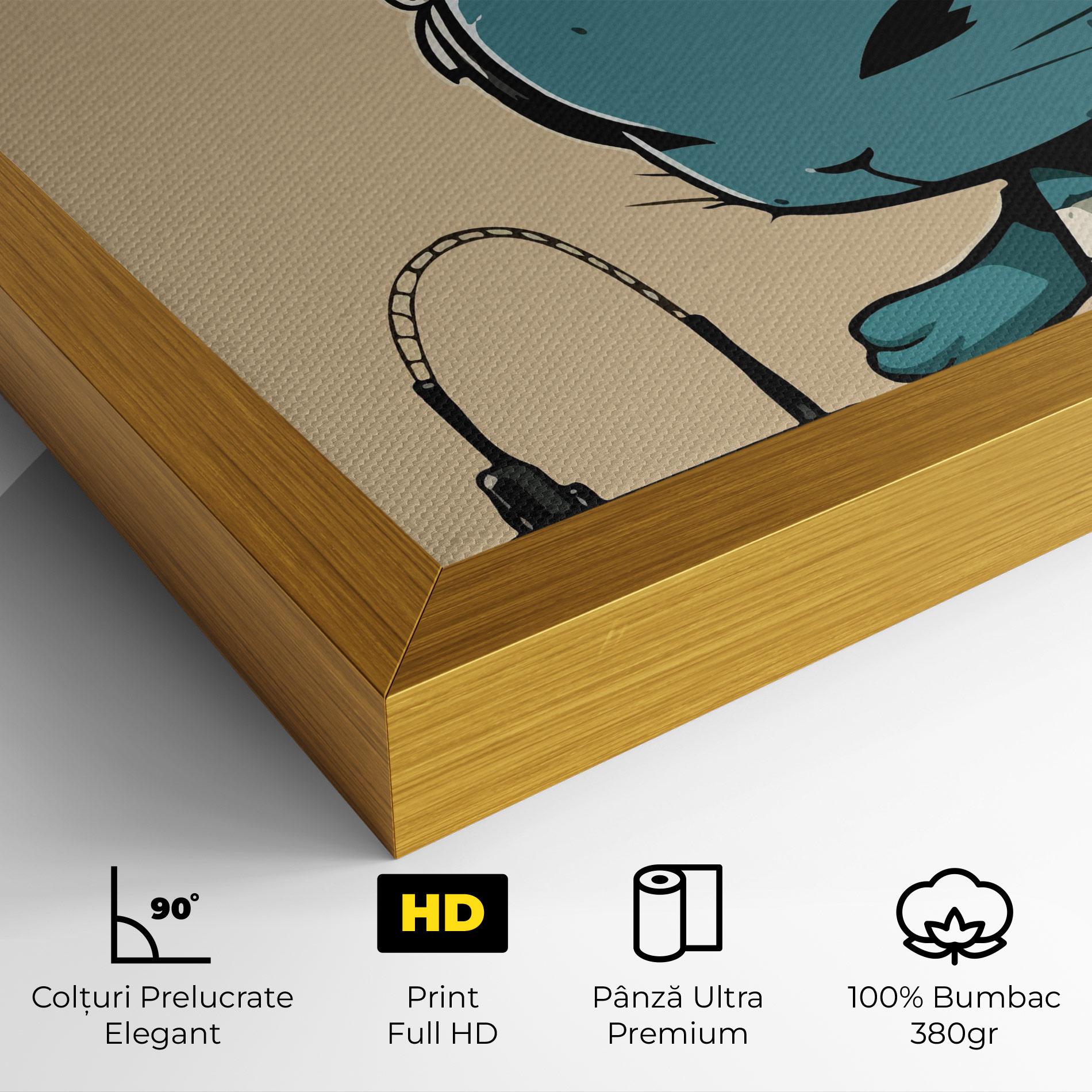 Tablou Canvas Blue Baby Bunny mockup 4