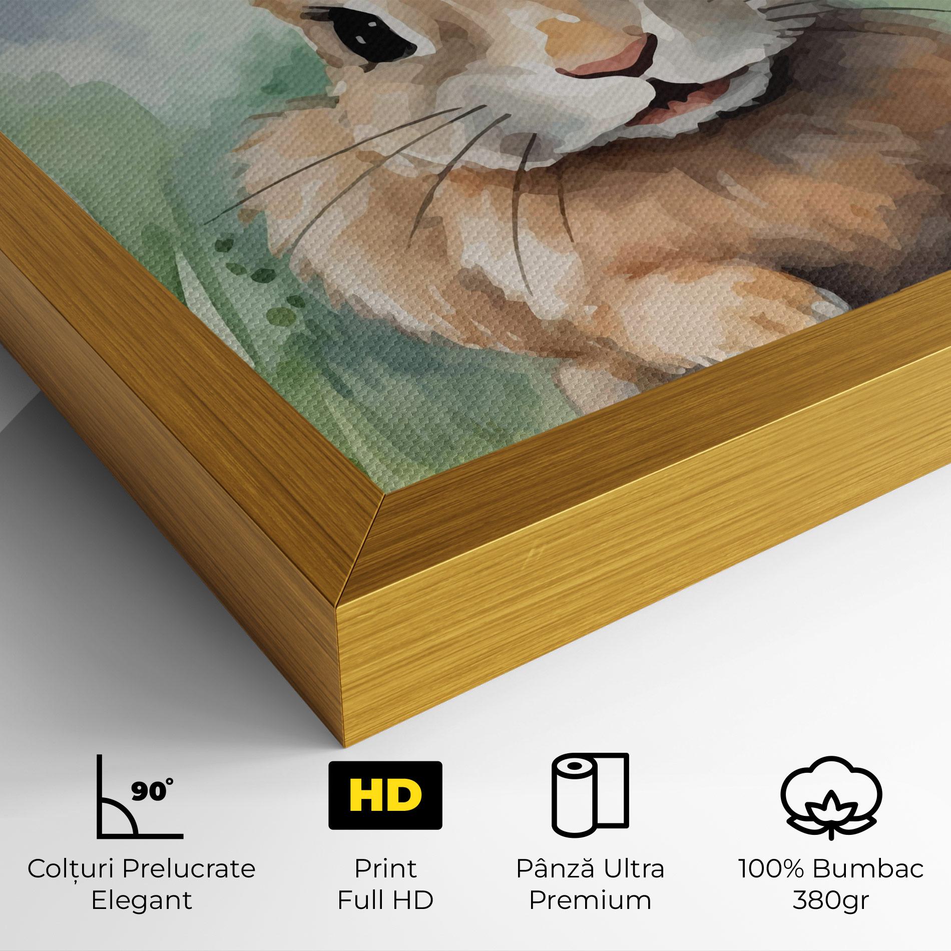 Tablou Canvas Brown Cream Bunny mockup 4