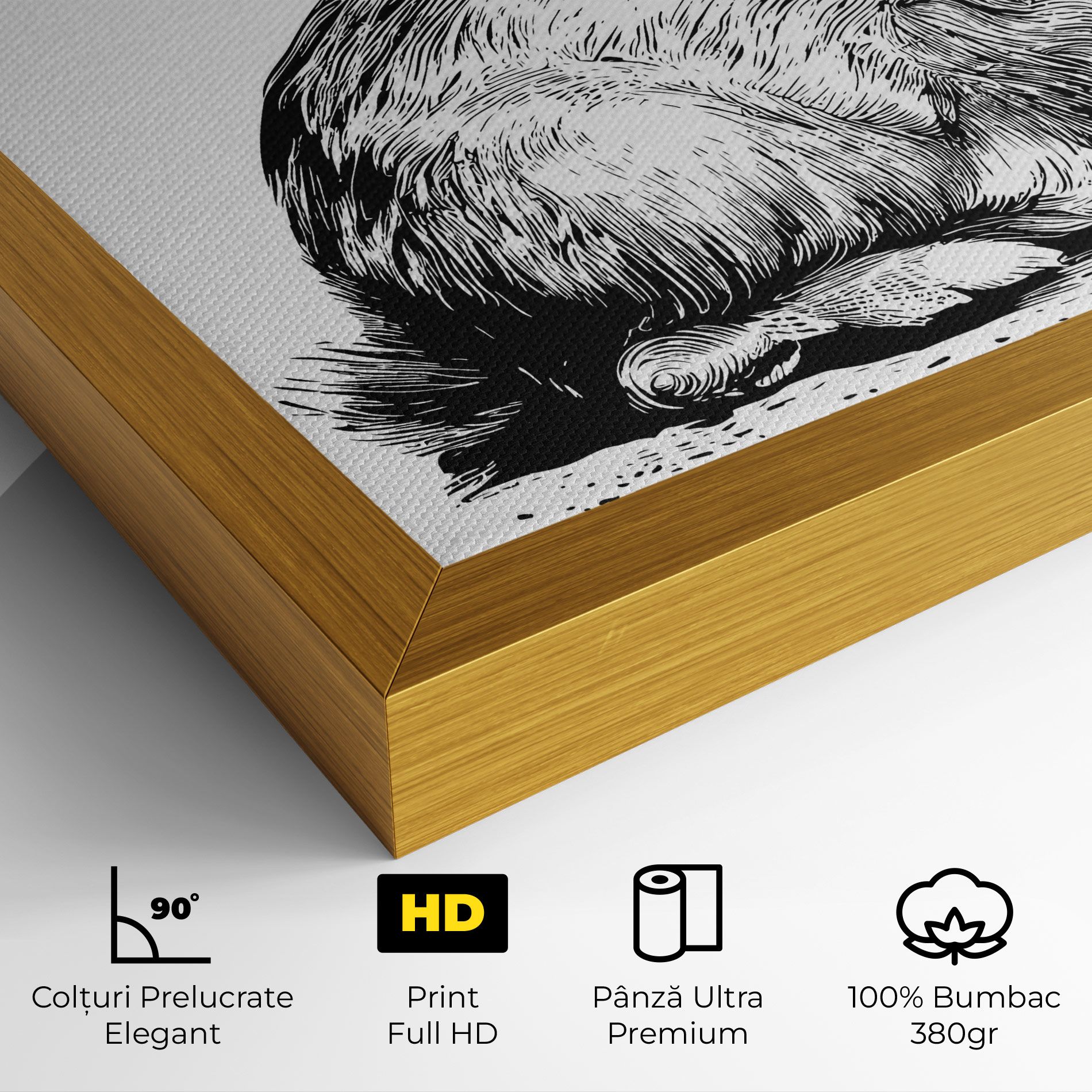 Bunny Black Lines mockup 4