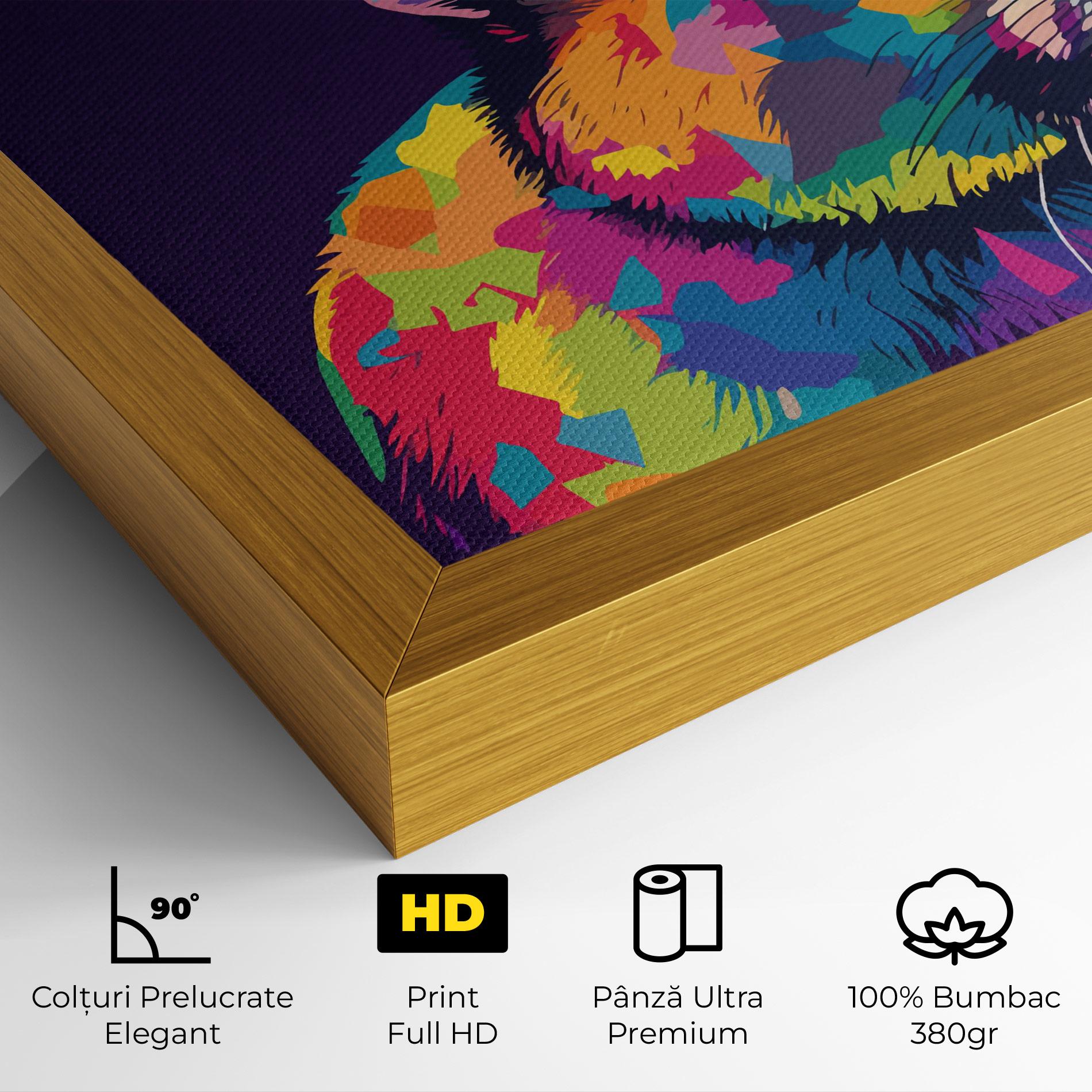 Tablou Canvas Bunny On Purple mockup 4