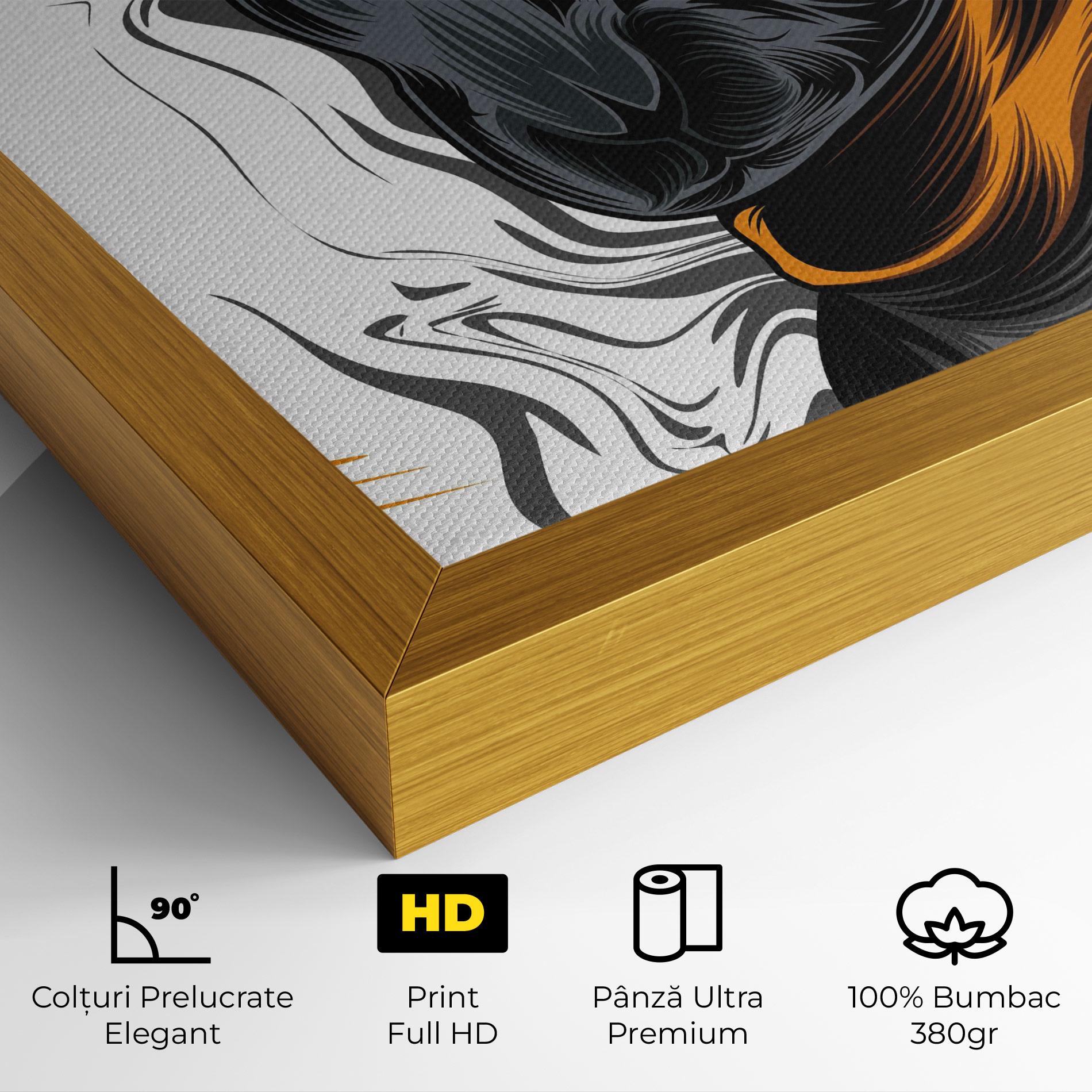 Tablou Canvas Cyborg Yellow Bunny mockup 4