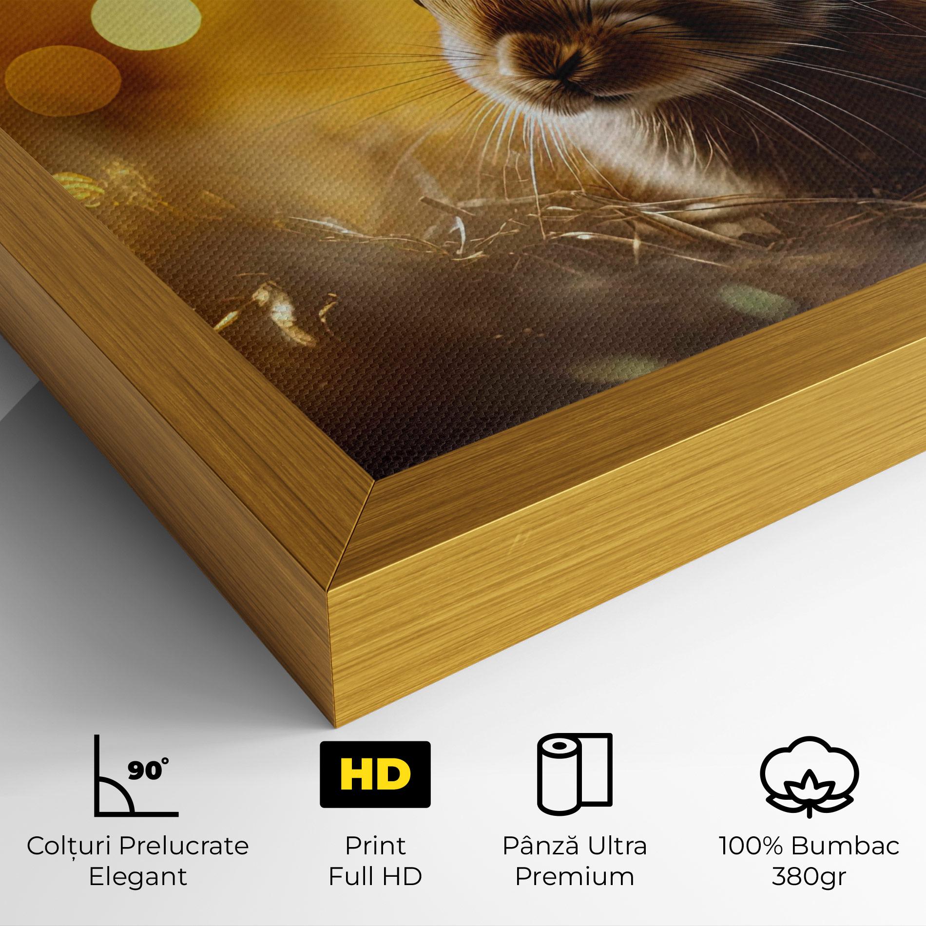 Tablou Canvas Gold Lights Bunny mockup 4