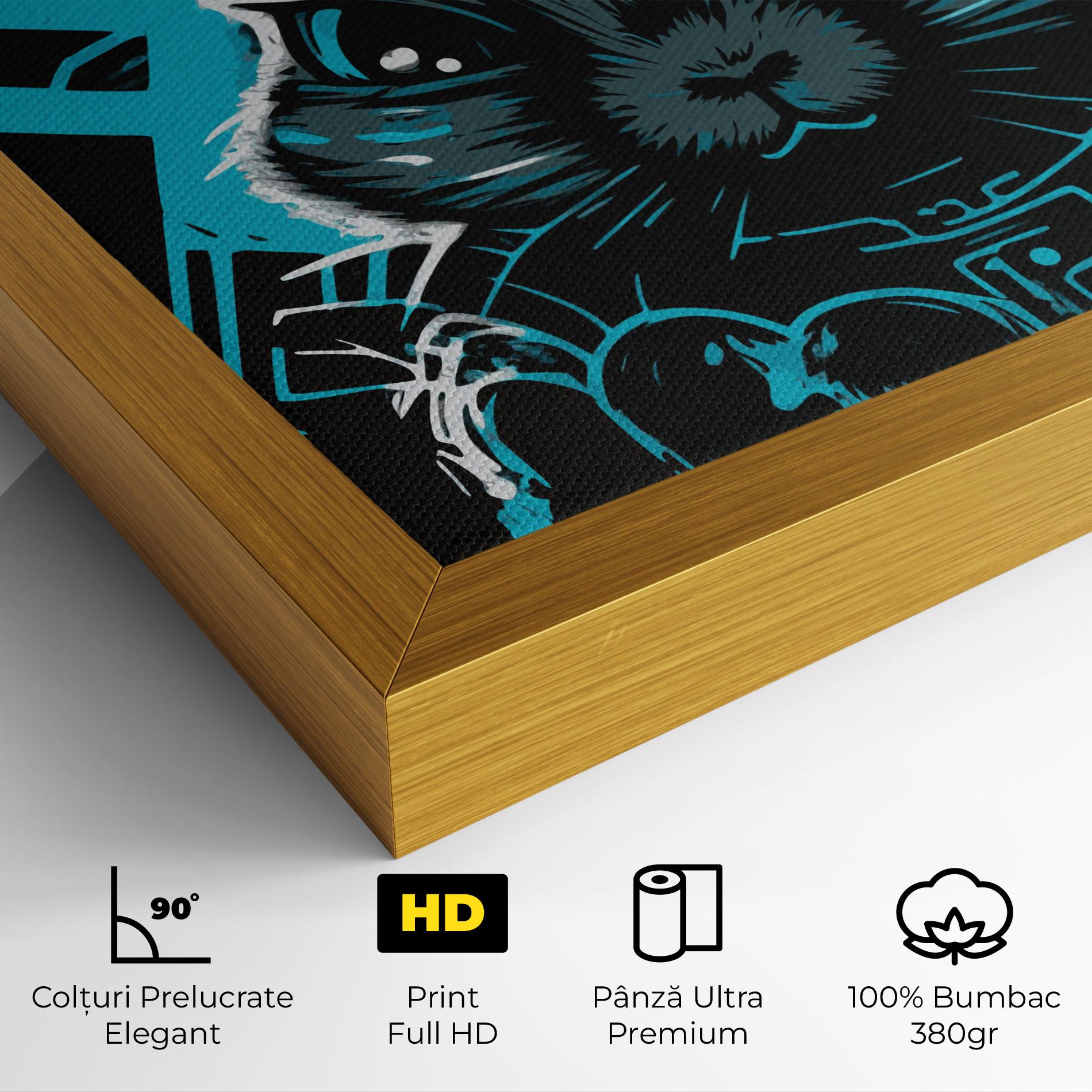 Tablou Canvas Grey Blue Bunny mockup 4