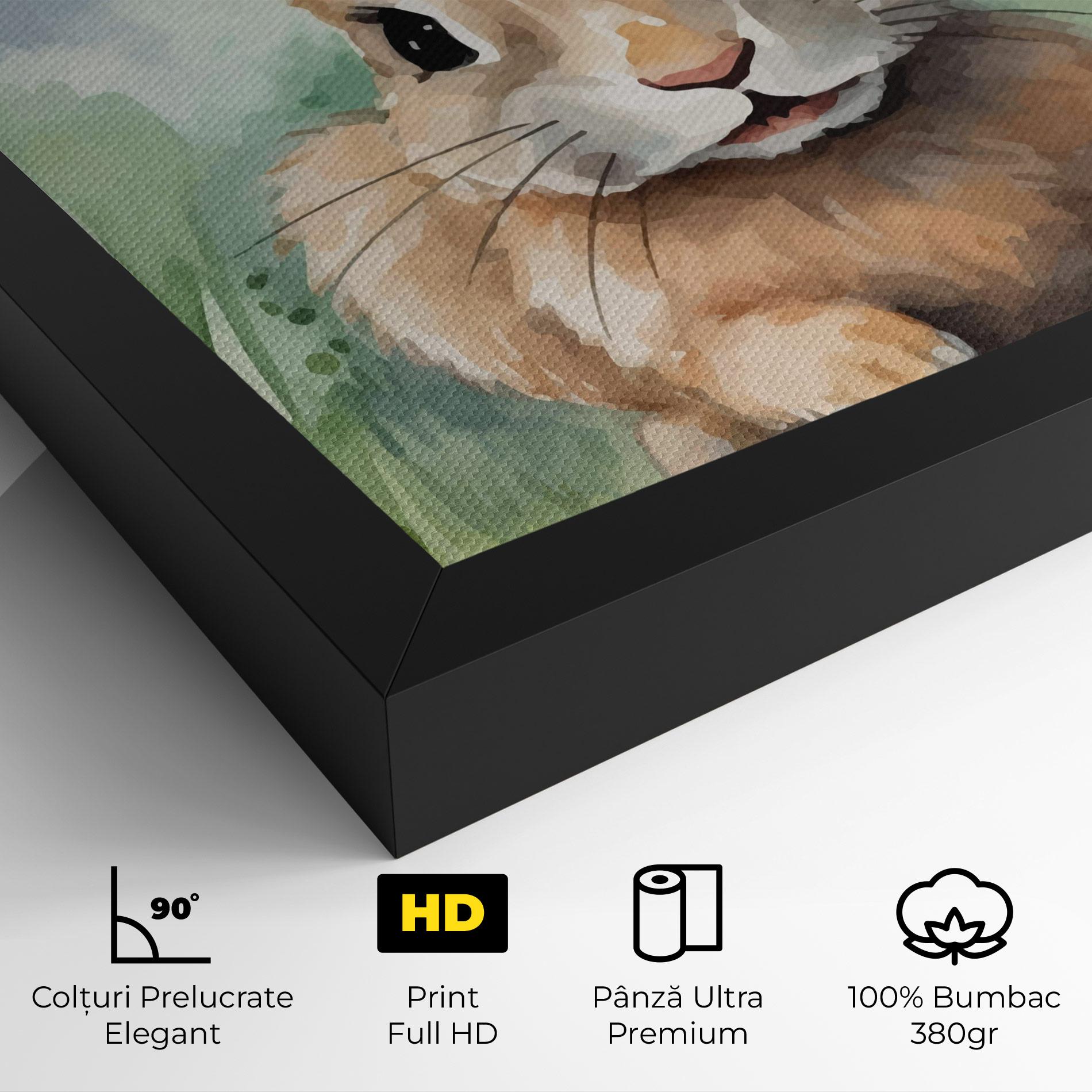Tablou Canvas Brown Cream Bunny mockup 4