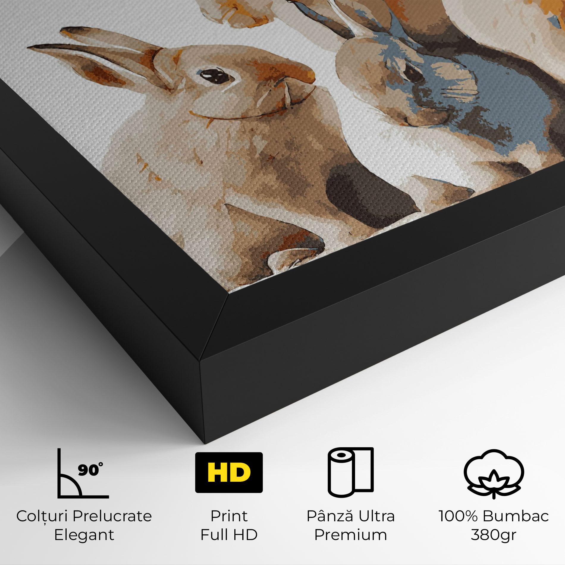 Tablou Canvas Bunny Family mockup 4