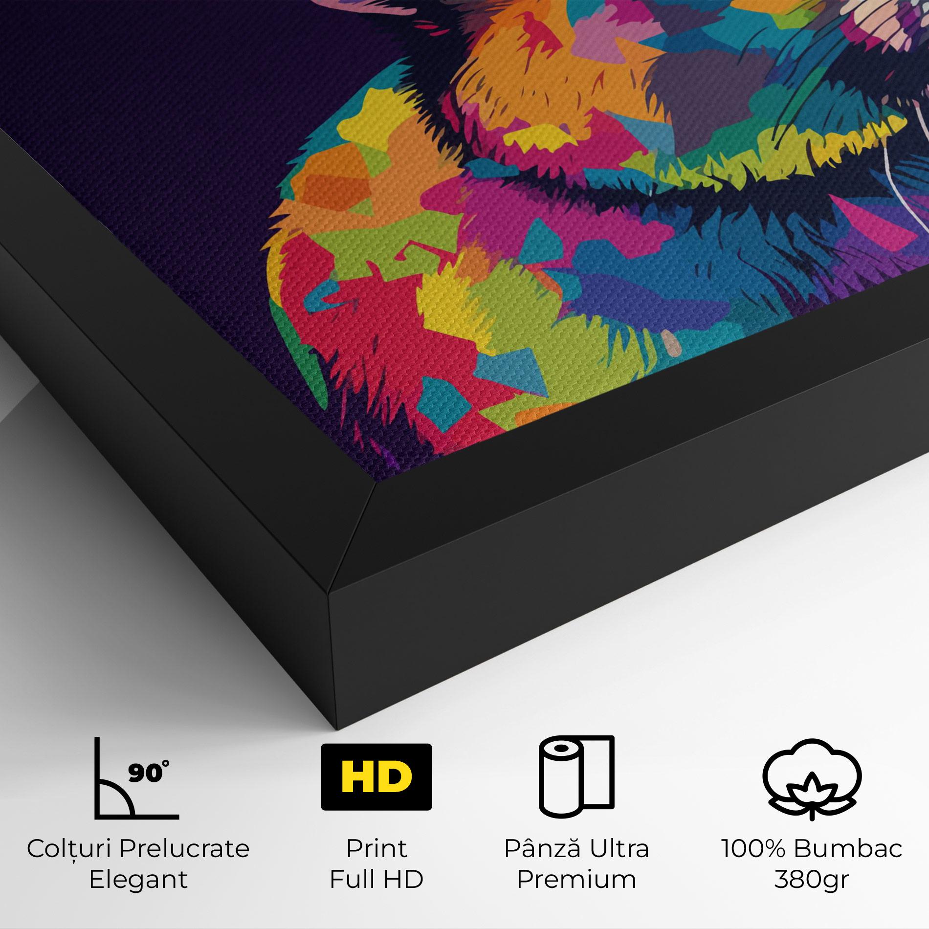 Tablou Canvas Bunny On Purple mockup 4