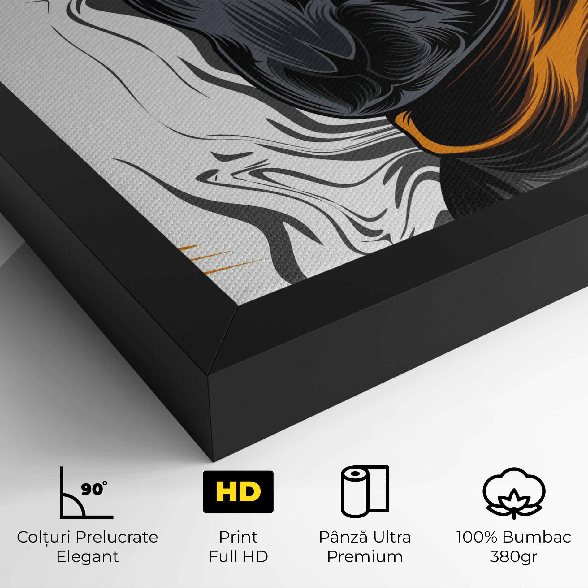 Tablou Canvas Cyborg Yellow Bunny mockup 4