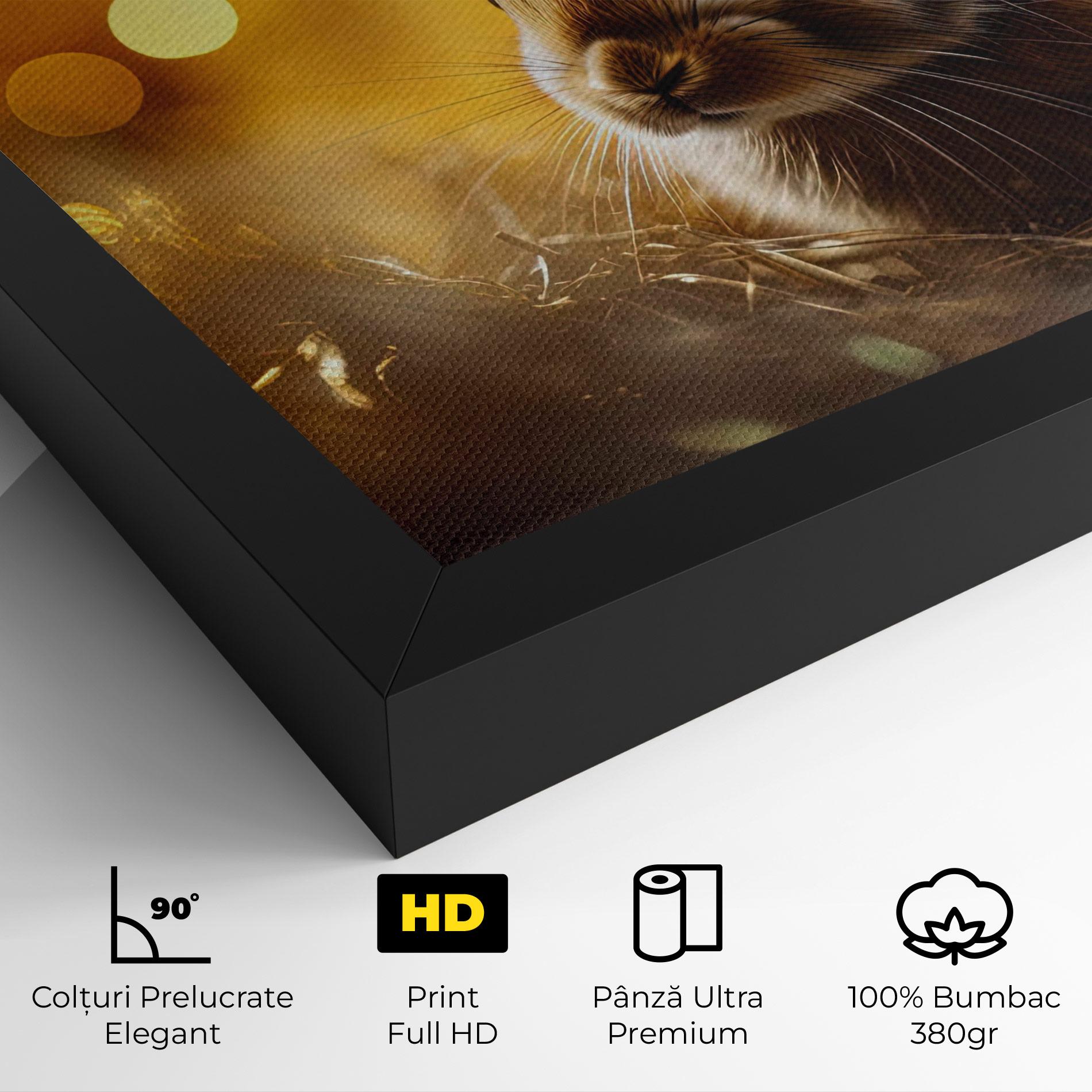 Tablou Canvas Gold Lights Bunny mockup 4