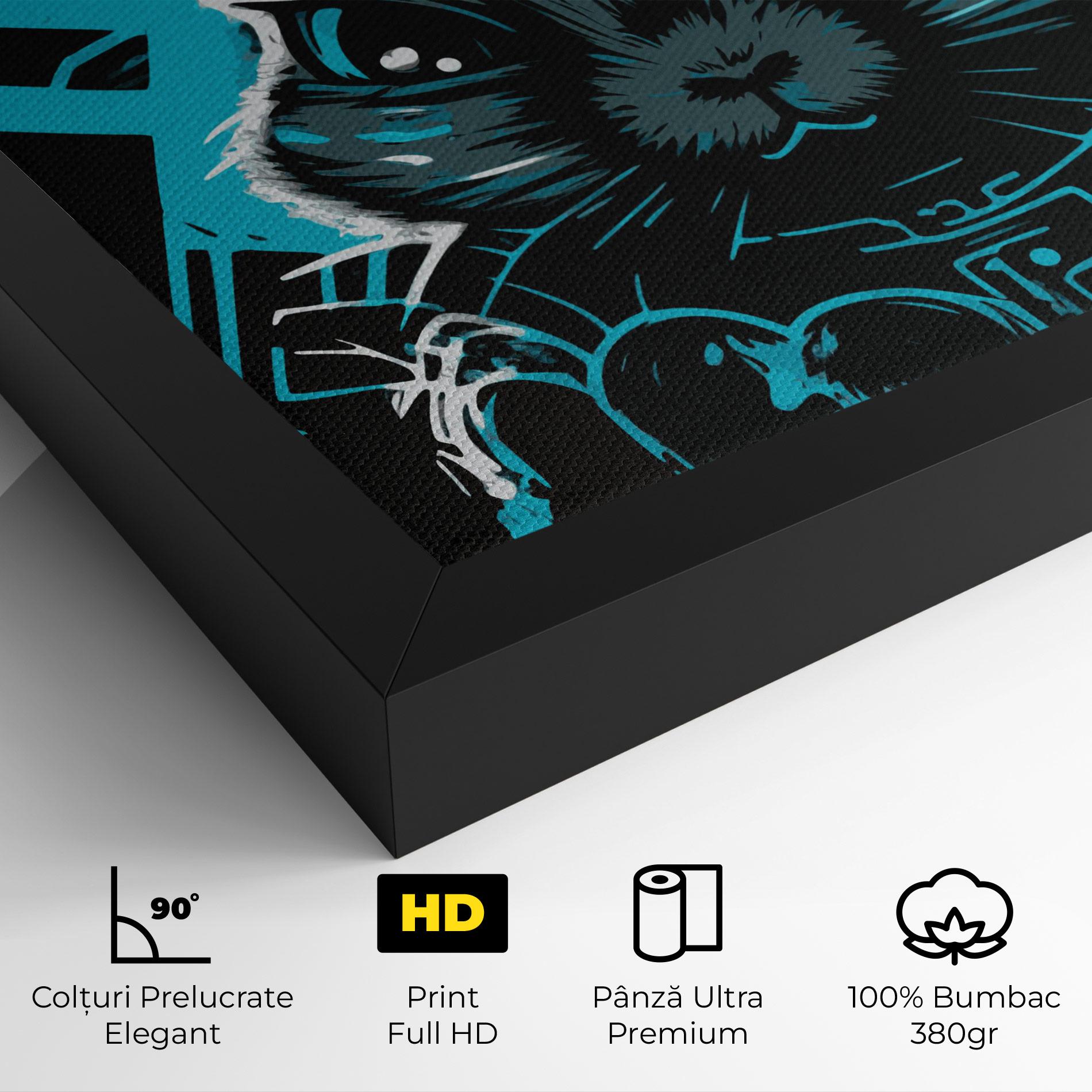 Tablou Canvas Grey Blue Bunny mockup 4