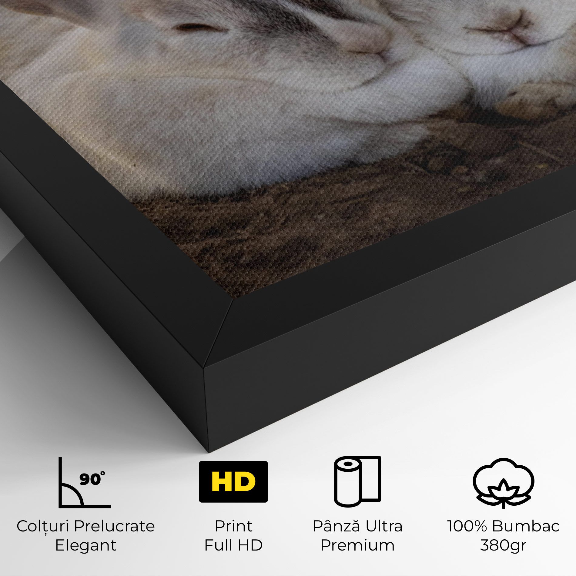 Light Grey Bunny Sleeping mockup 4