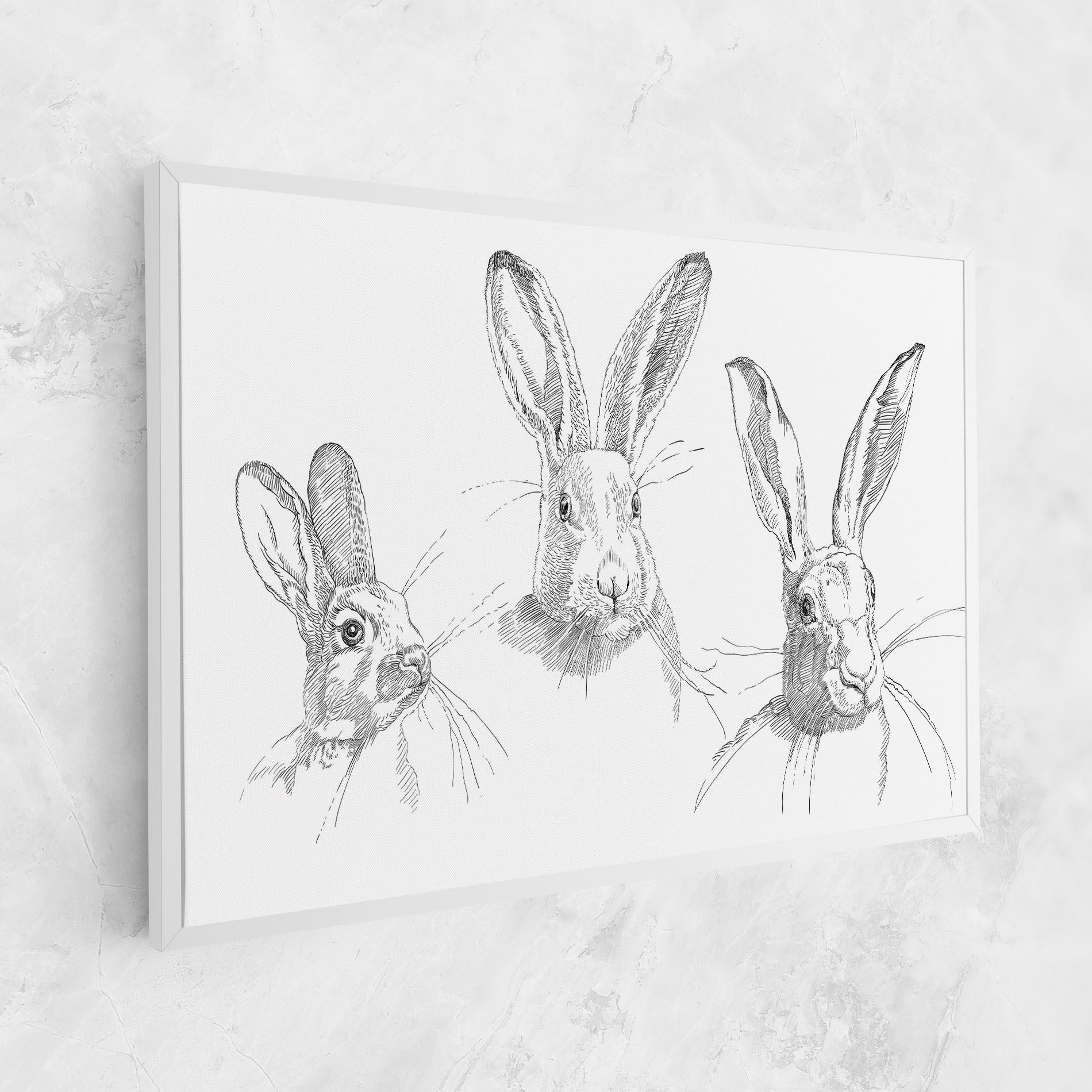 Tablou Canvas Hand Drawn Bunny mockup 1